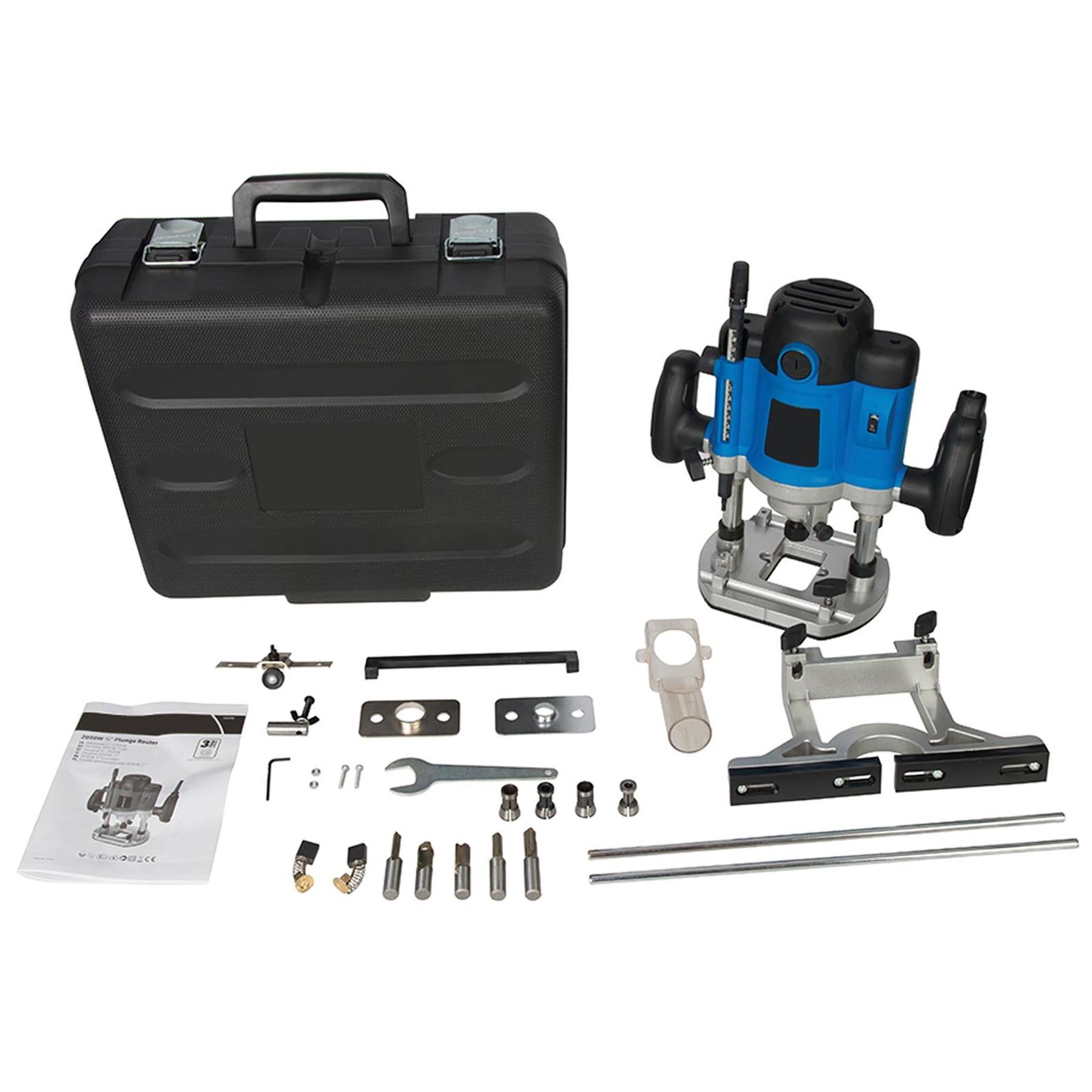Heavy Duty 2050W 1/2 Plunge Router Woodwork Worshop Joinery Power Tool