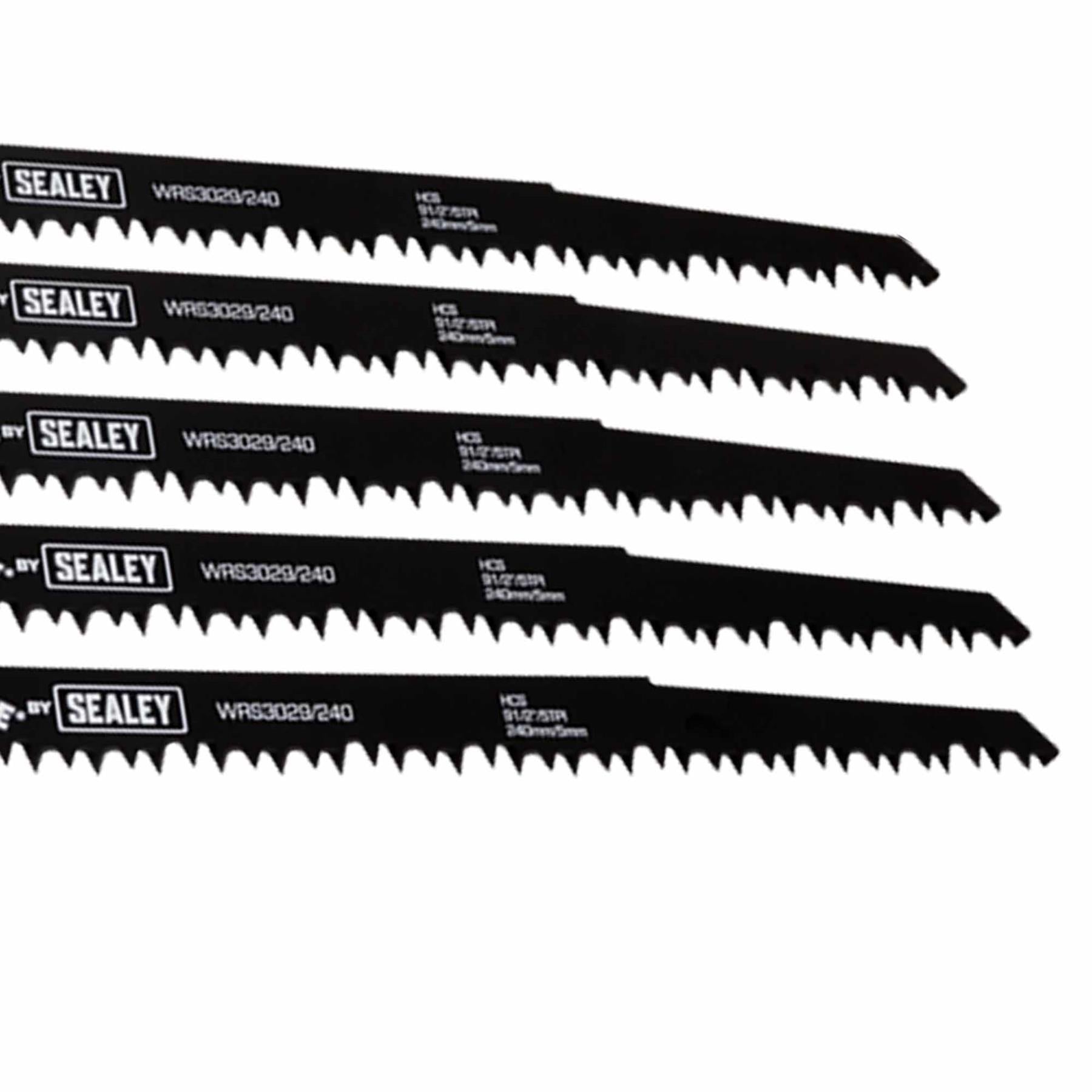 Reciprocating Saw Blade 240mm 5tpi - Pack of 5. WRS3029/240. Sealey