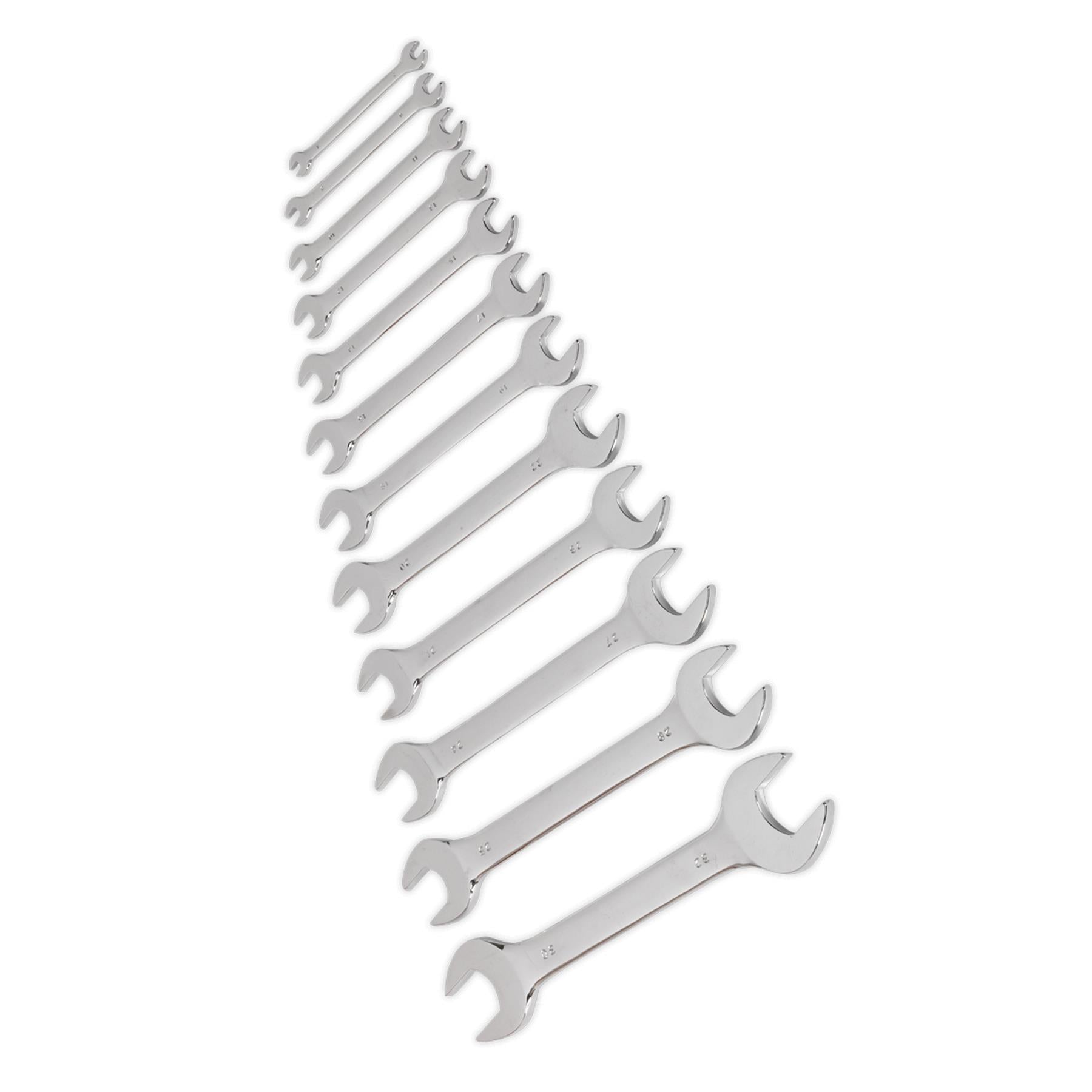 Sealey Double Open-End Spanner Set 12pc Metric