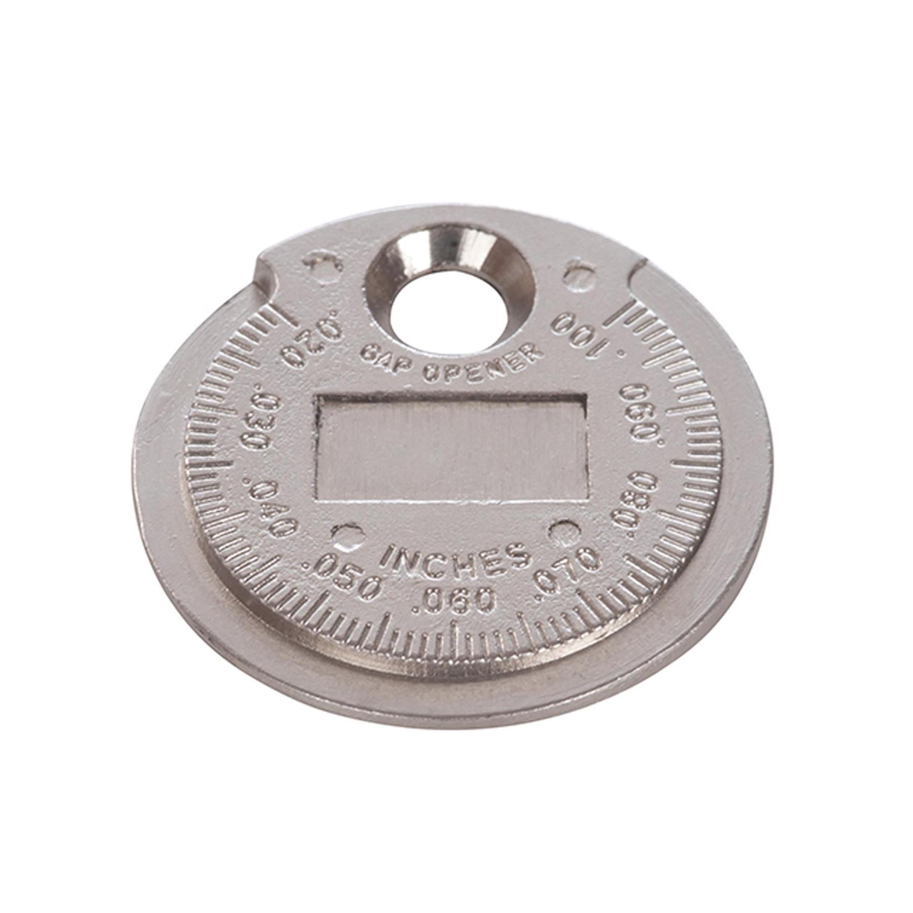 Spark Gap Plug Tool 0.5 - 2.55mm 0.02 - 0.1" Coin Type Tool With Flanged Hole