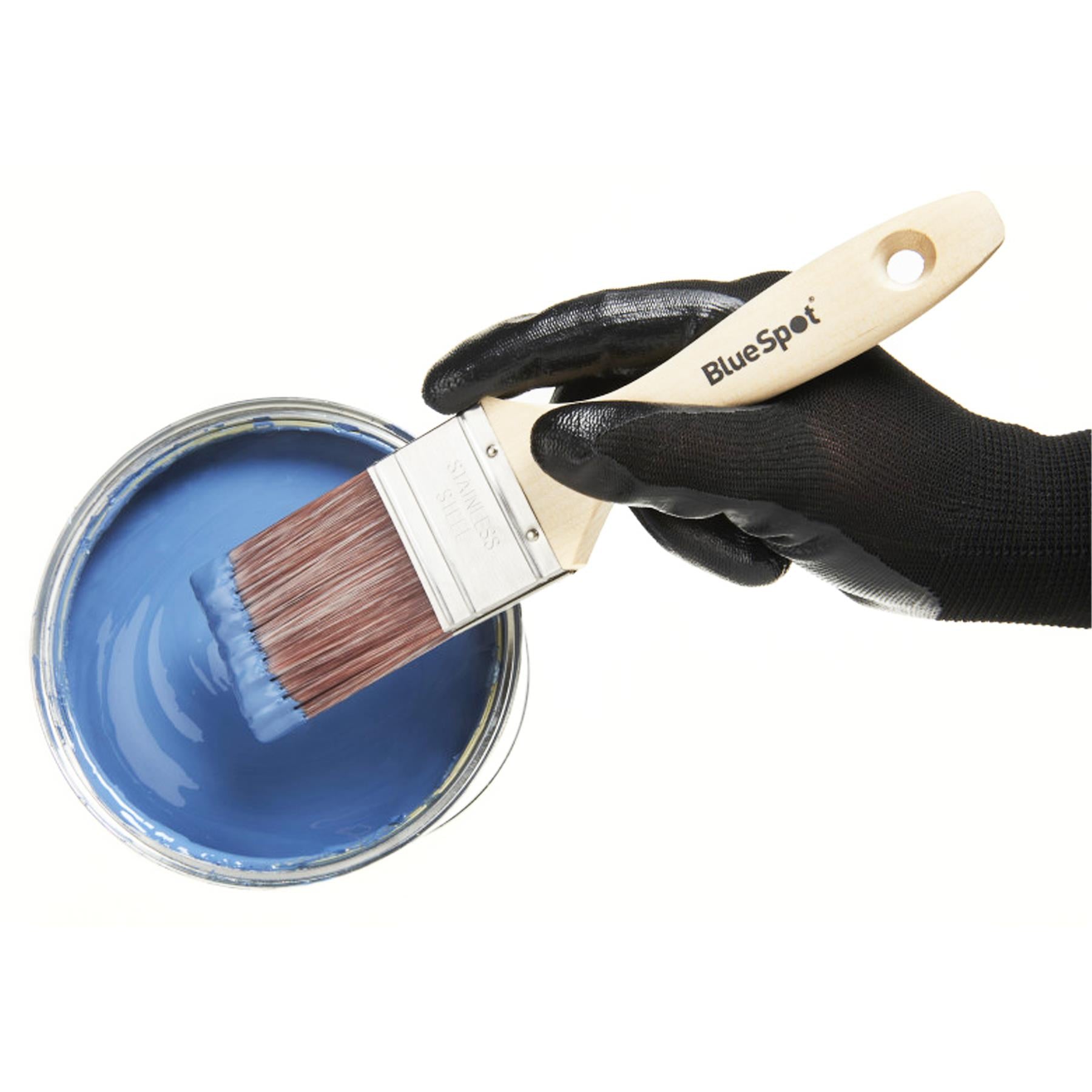 BlueSpot 5pce Pure Synthetic Bristle Paint Brush Set 2x1". 2x1 ½". 1x2"