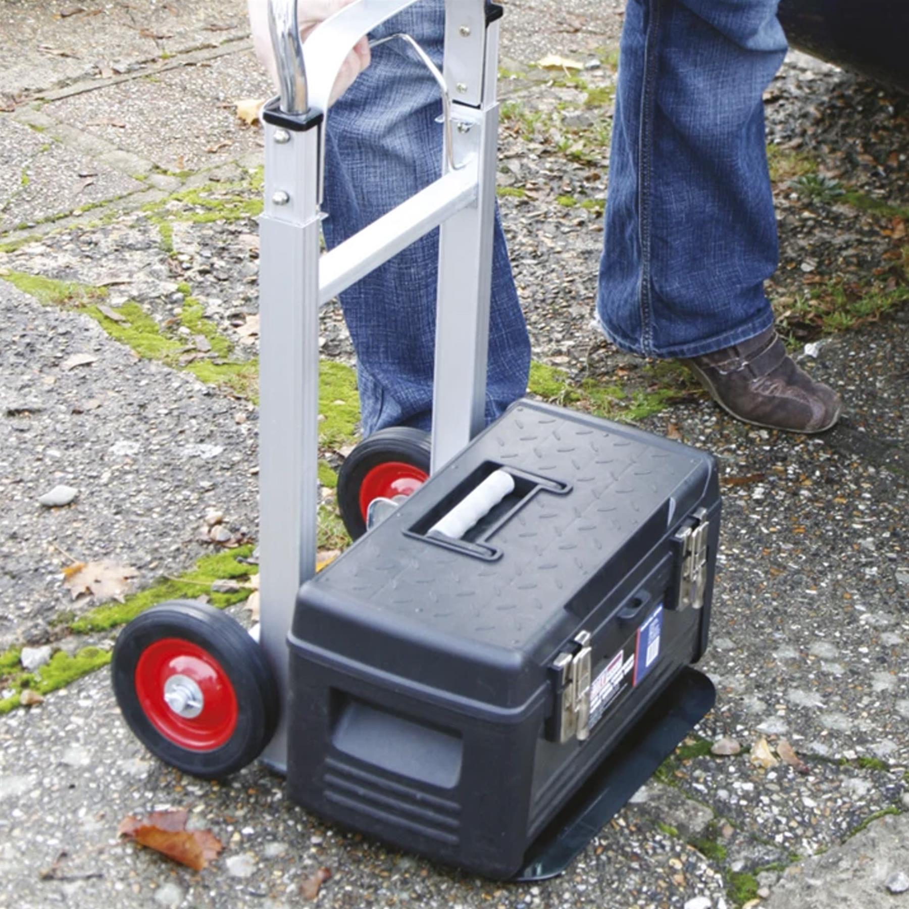 Sealey 90kg Heavy Duty Folding Foldable Hand Trolley Sack Truck Cart