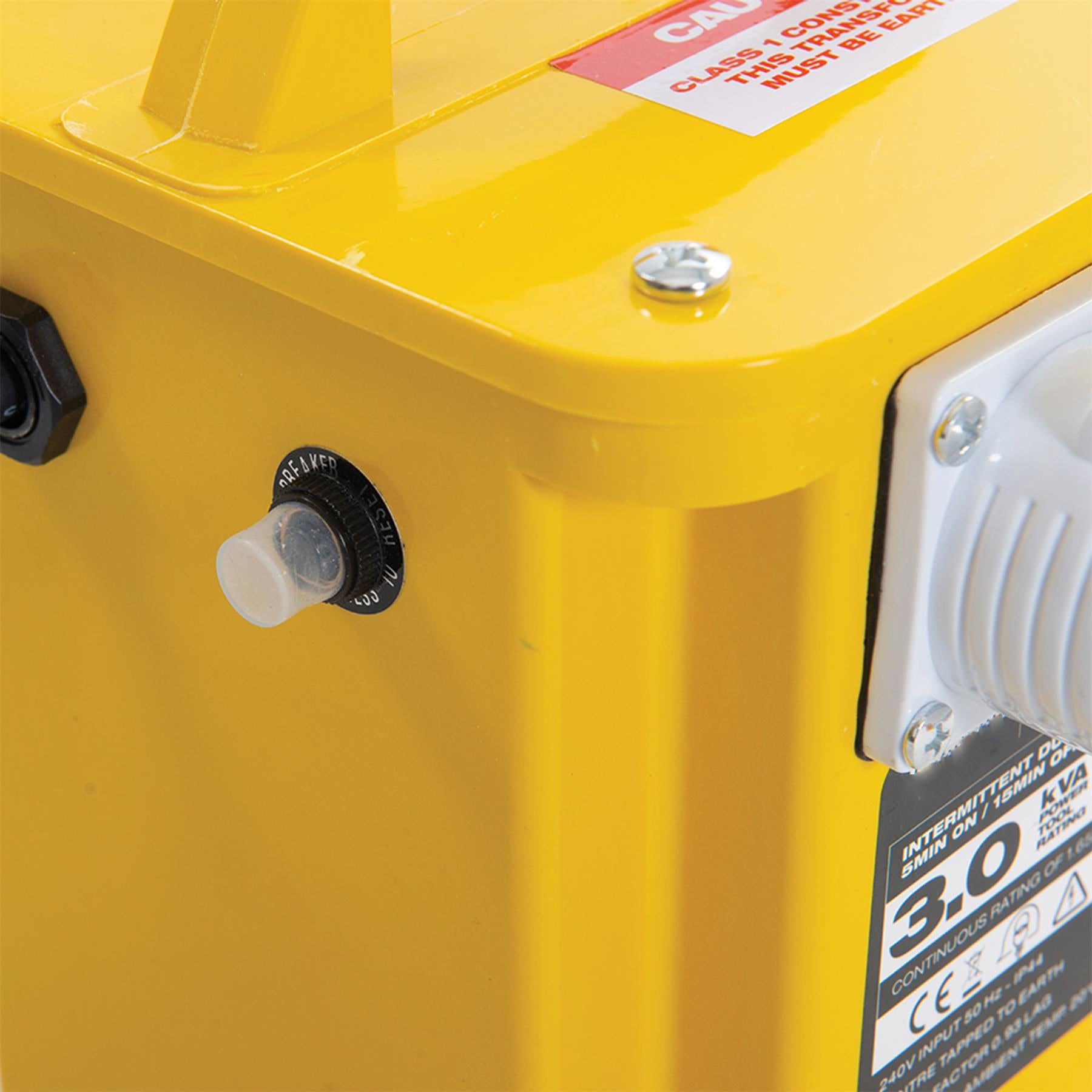 3KVA Portable Site Transformer 110v Twin Outlet 16 Amp 3000W Rubber Cable 3 Core