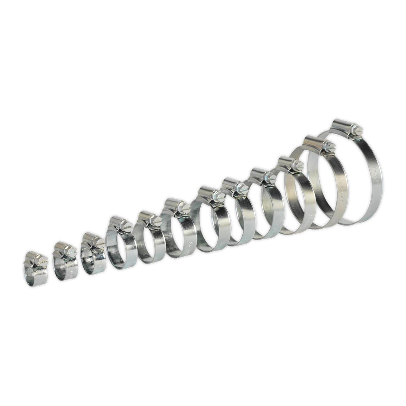 Sealey Hose Clip Assortment 85pc 8-57mm Zinc Plated