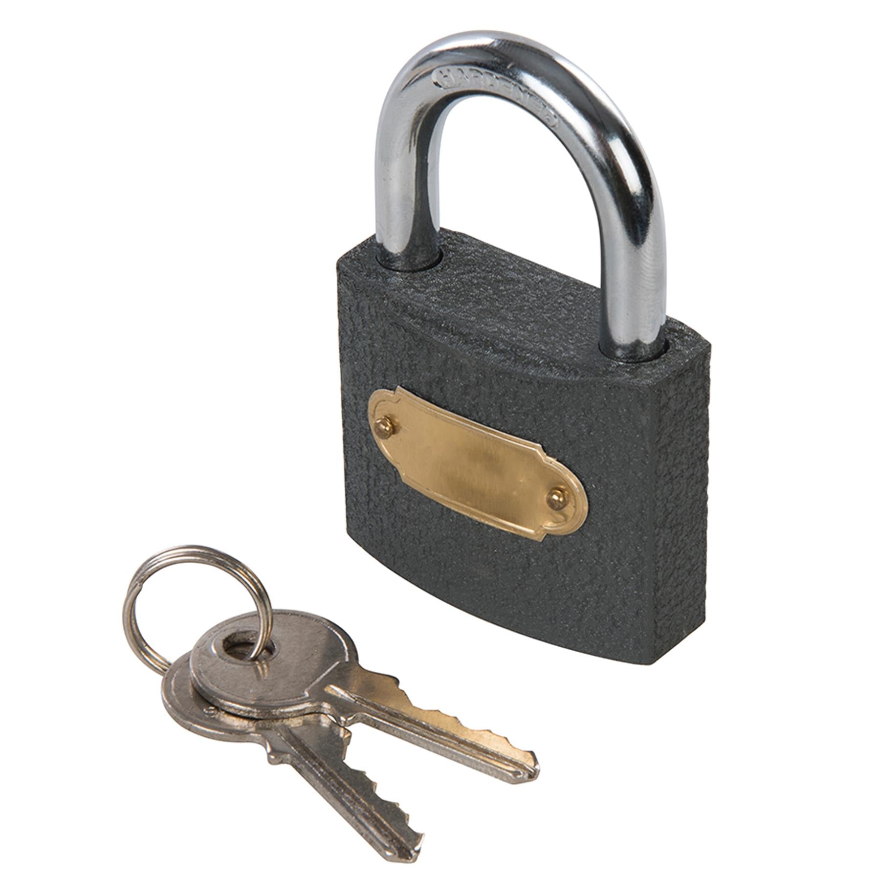 Iron Padlock Keyed Chrome Plated & Hard Steel Shackle With 2 Keys Each 6Pk 50mm