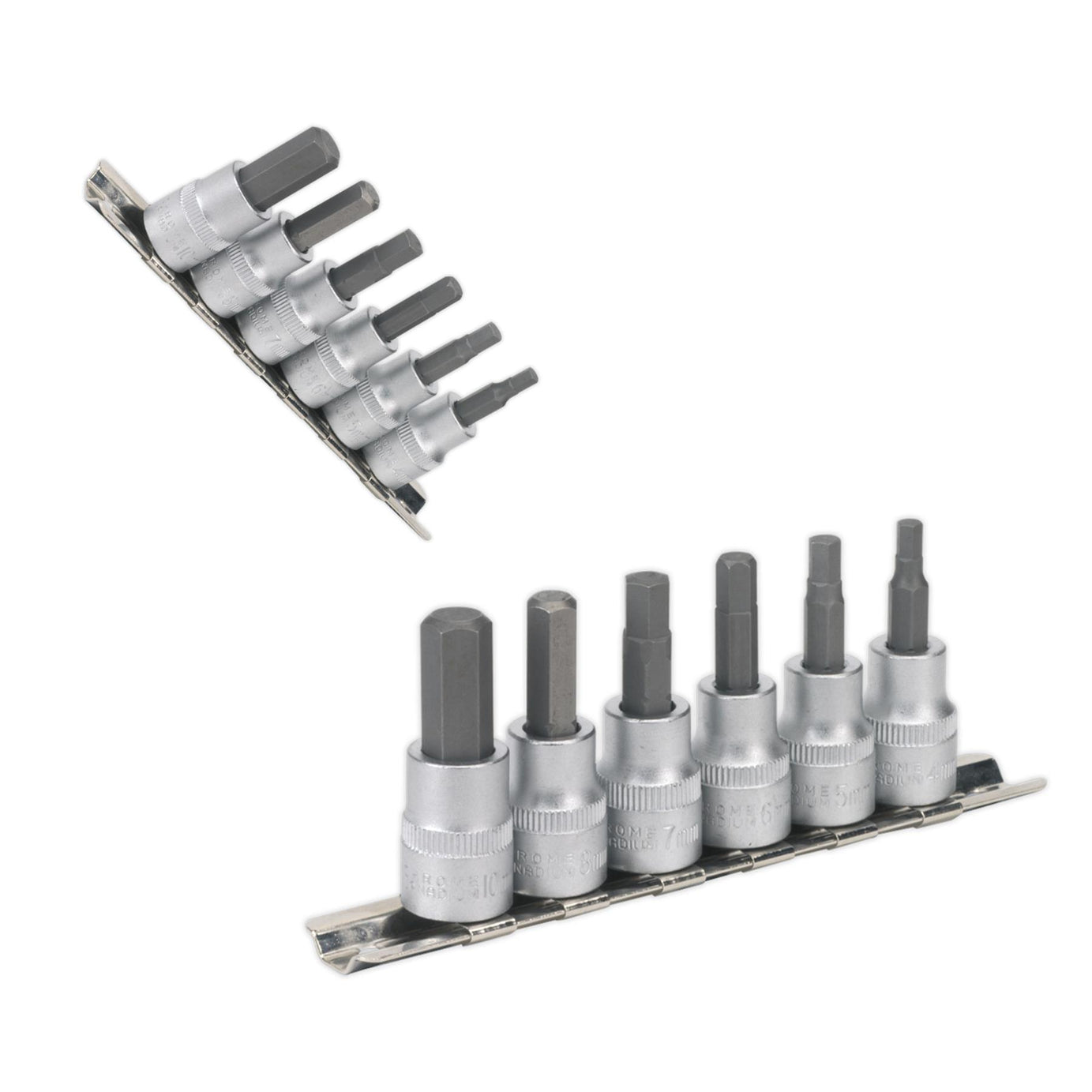 Sealey Hex Key Socket Bit Set 6pc 3/8"Sq Drive Metric