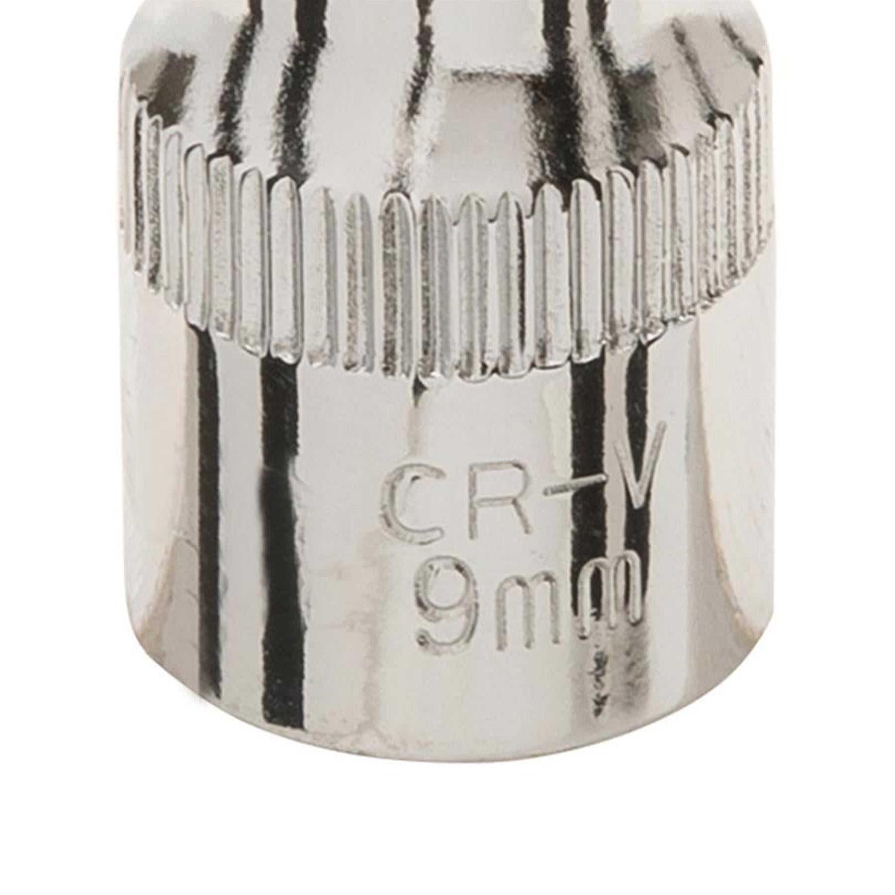 Socket 3/8" Drive Metric Hex Square 9mm Individual Hex Polished Crv Tool