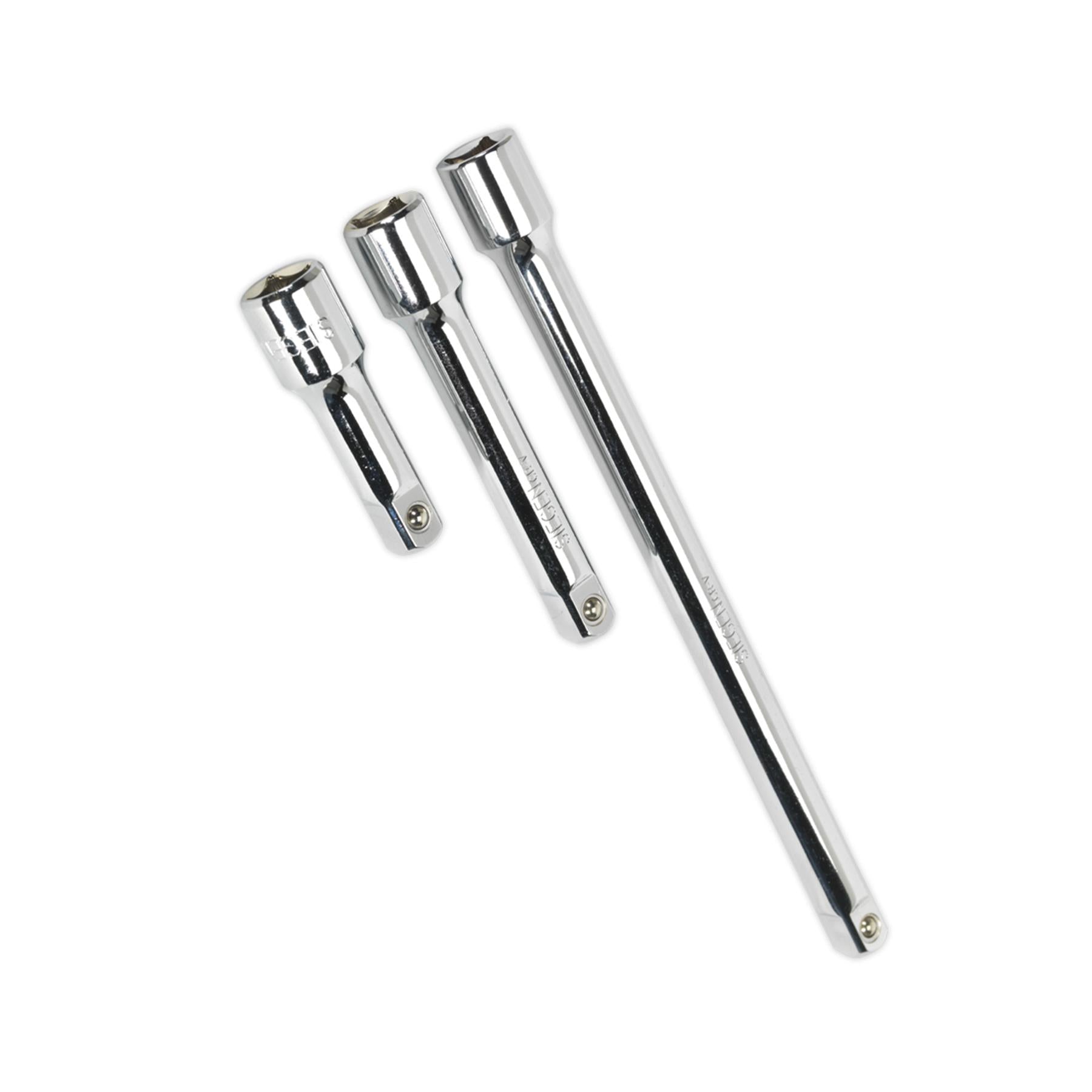 Sealey Extension Bar Set 3pc 1/2"Sq Drive
