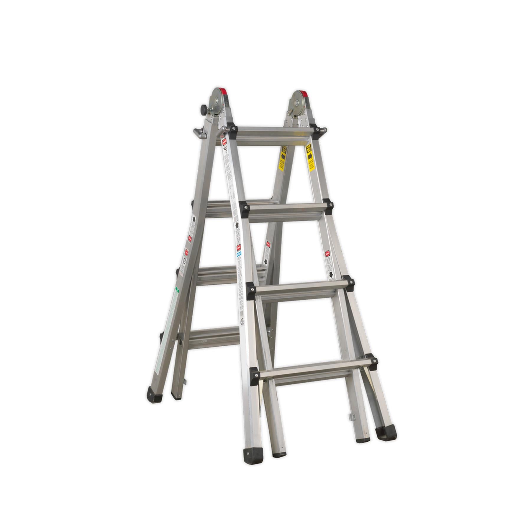 Sealey Aluminium Telescopic Ladder 4-Way EN 131 Adjustable Height
