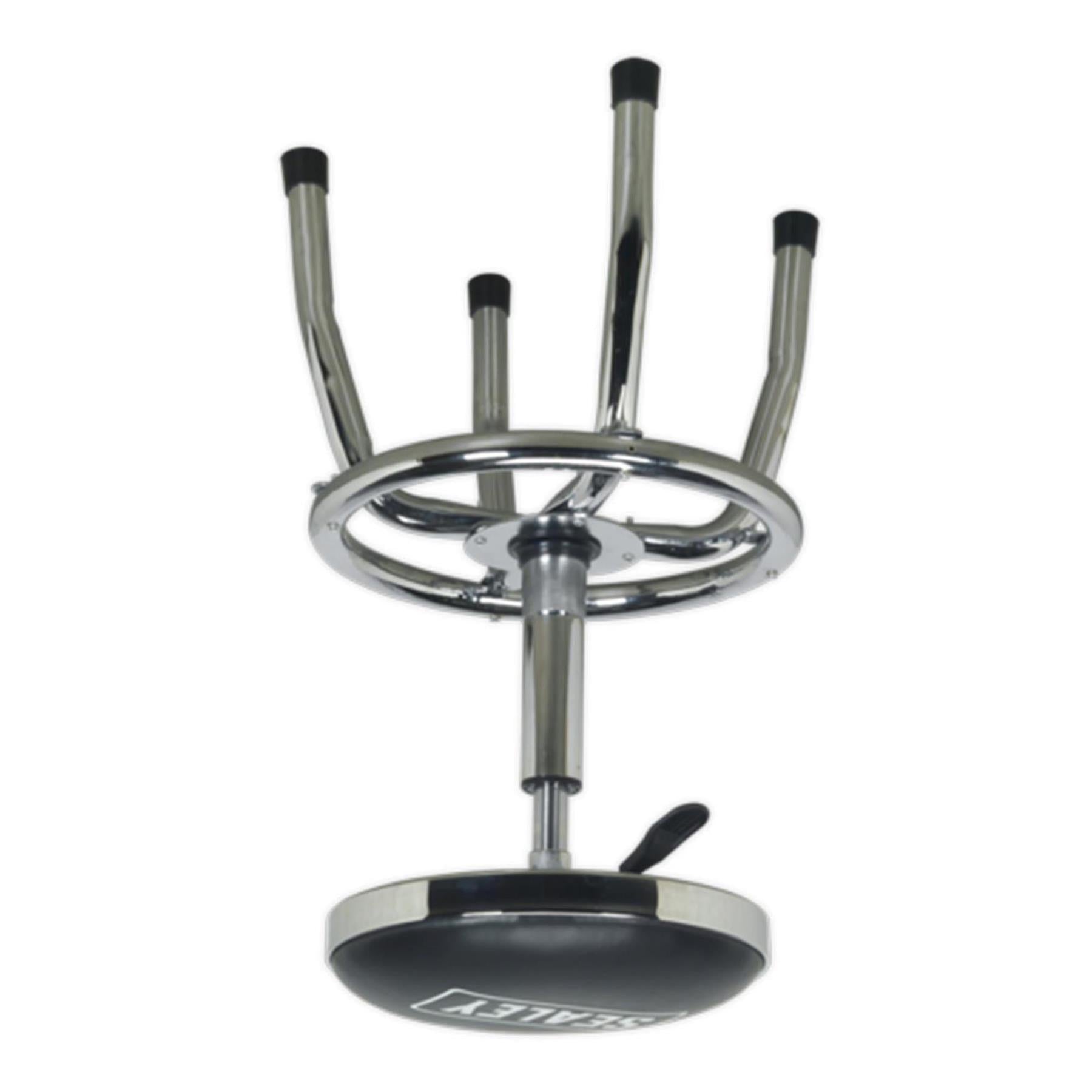 Sealey Workshop Stool Heavy-Duty Pneumatic Adjustable Height Swivel Seat