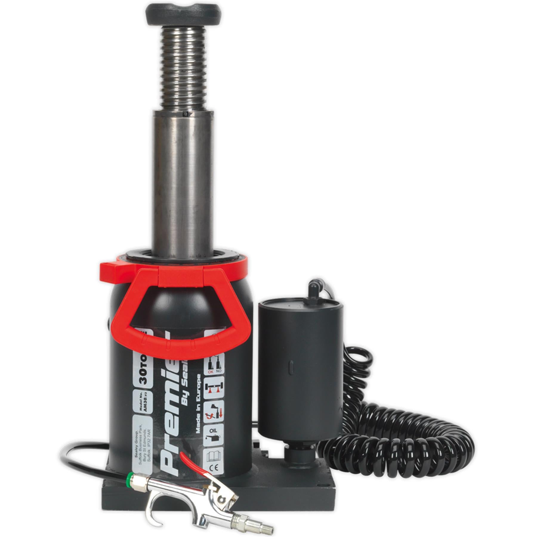 Sealey Bottle Jack 30tonne Manual/Air Hydraulic