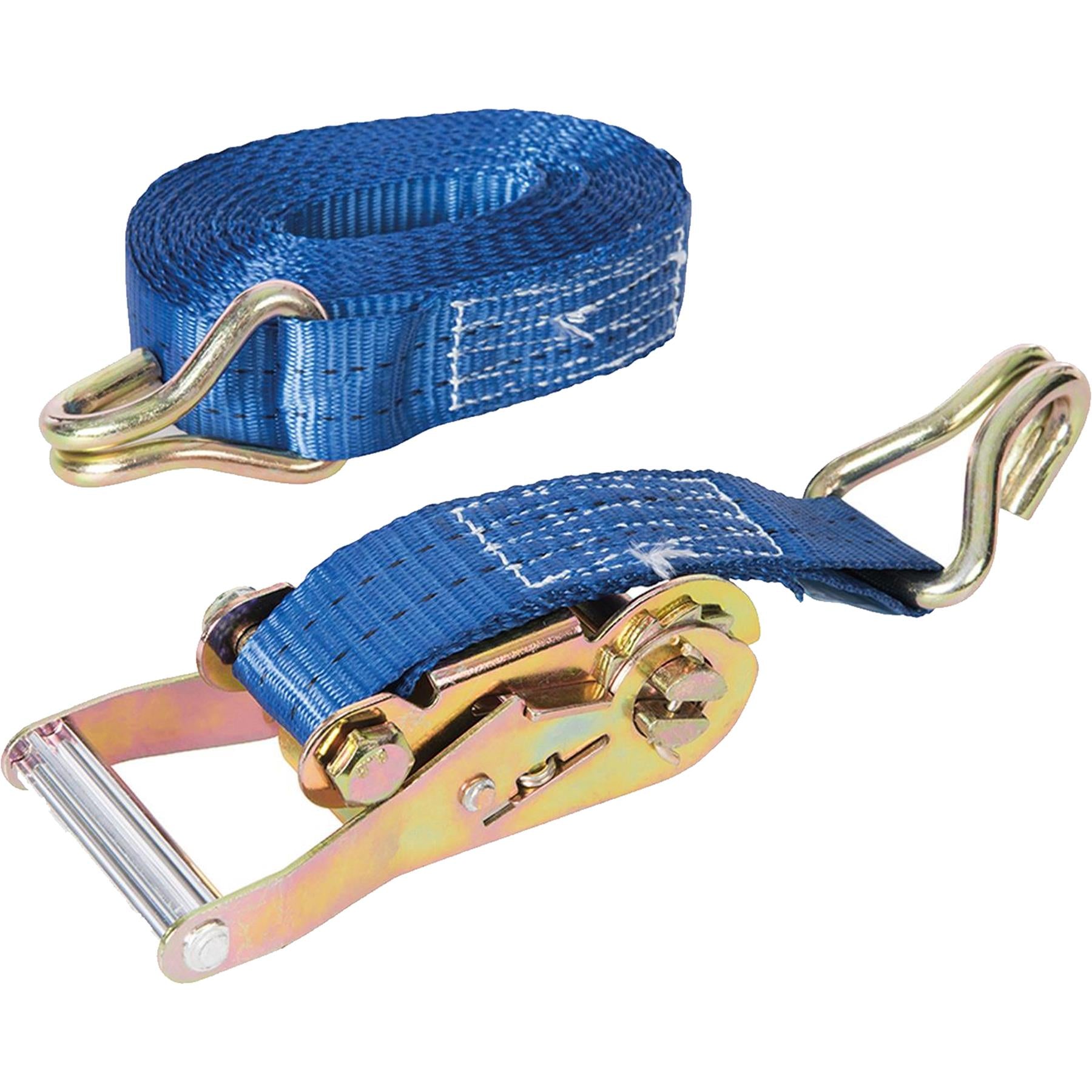 Ratchet Strap 6m x 38mm Pair of Heavy Duty Tie Down J Hook 1950kg