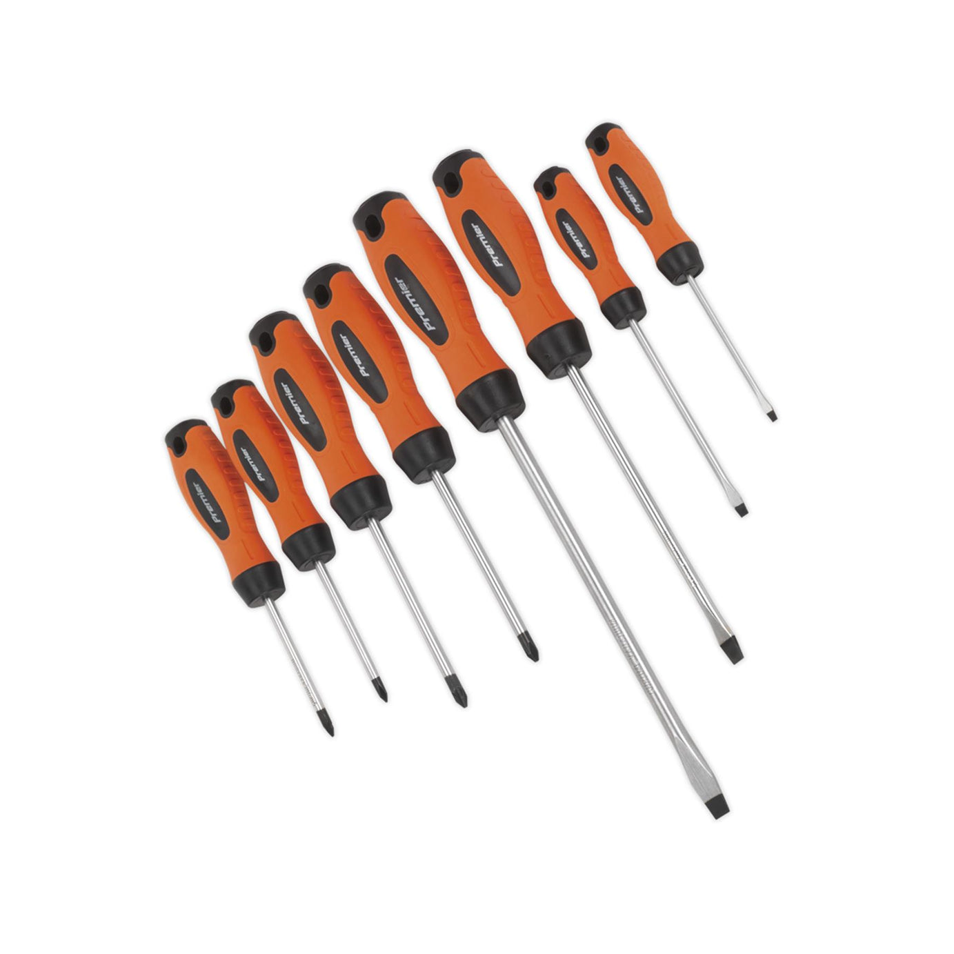 Sealey Screwdriver Set 8pc Hi-Vis Orange