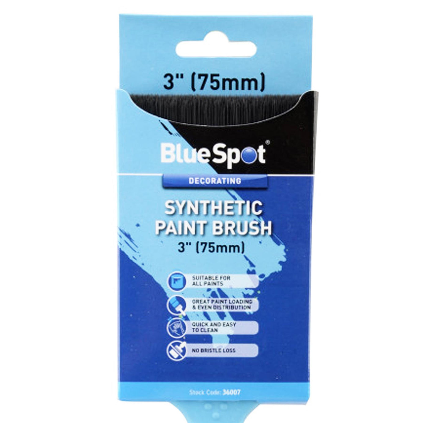 BlueSpot Synthetic Smoothglide Professional Paint Brush 3" (75mm)