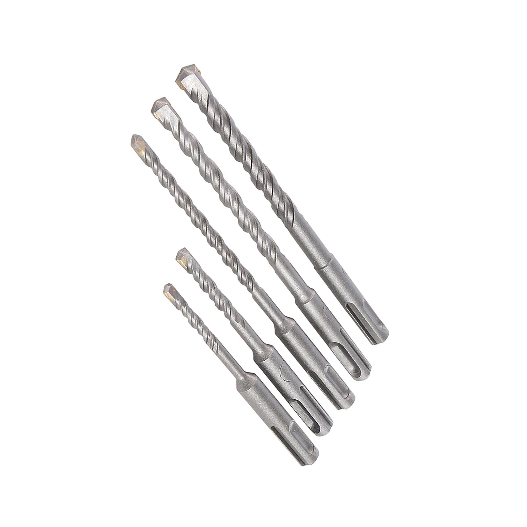 5Pce SDS Plus Masonry Drill & Steel Set Sandblasted Finish Professional Kit