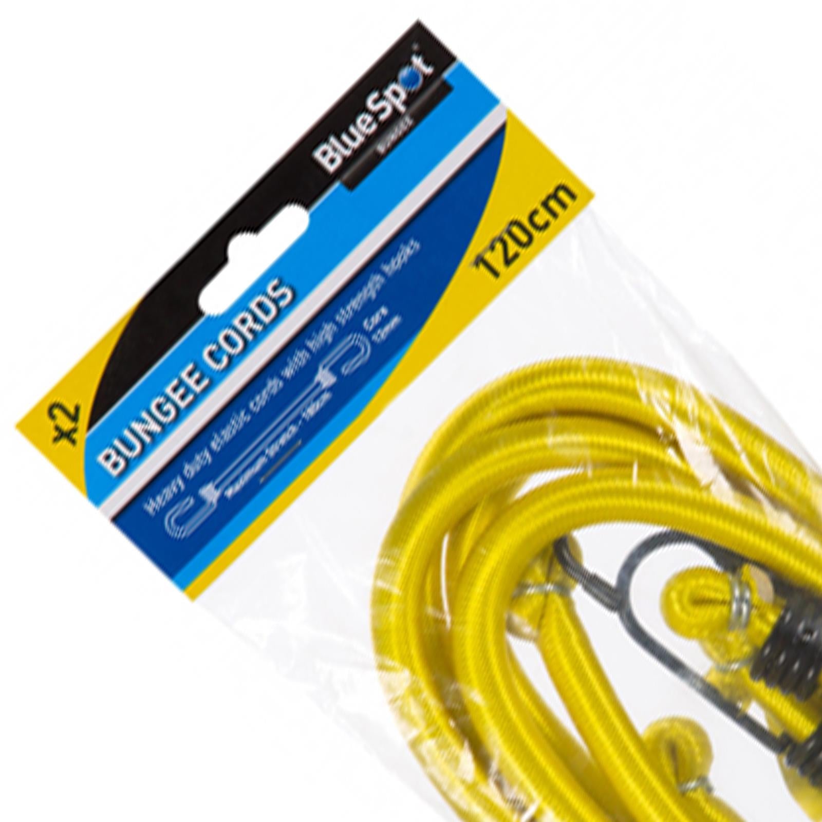 BlueSpot Tools Heavy Duty Industrial Bungee Straps 48" 120cm 2pc