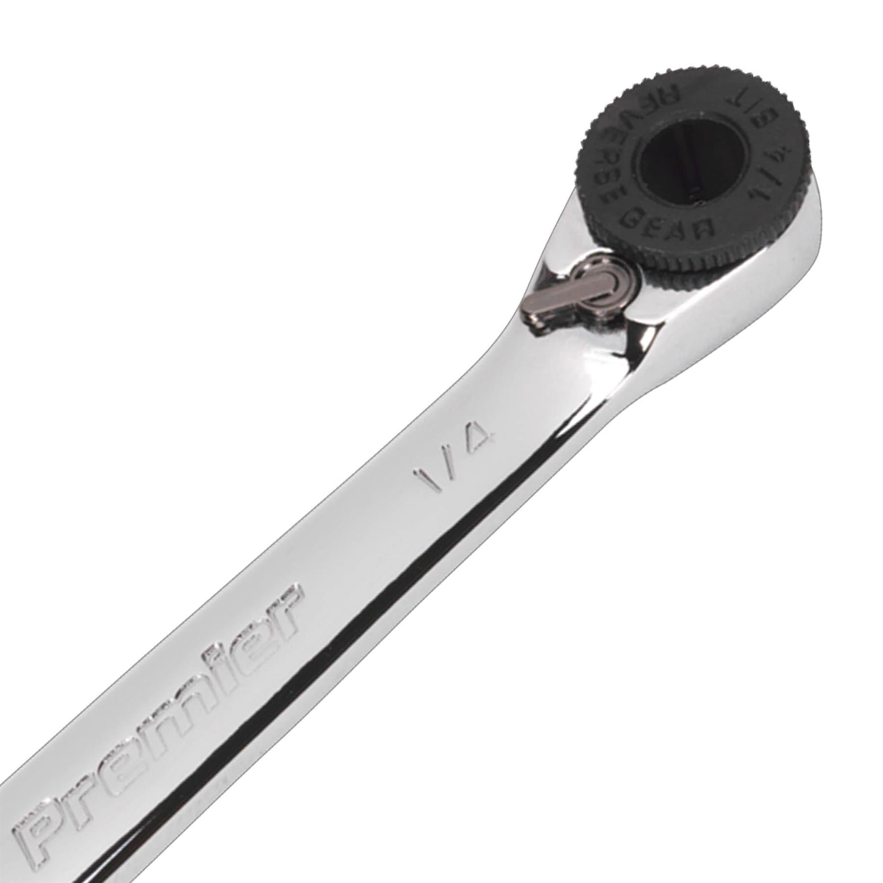Sealey Ratchet Spanner Reversible 1/4"Hex x 10mm Hex