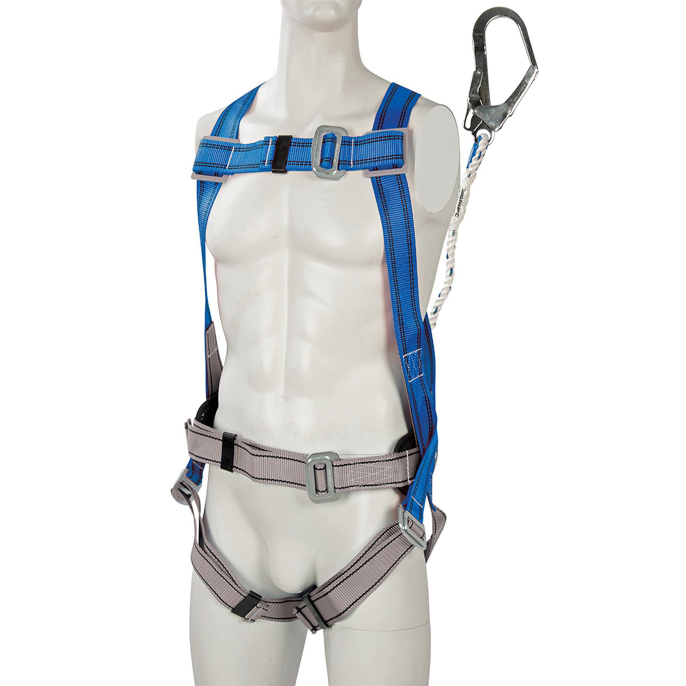 Safety Harness + Lanyard Restraint Kit & Bag Karabiners Lanyard