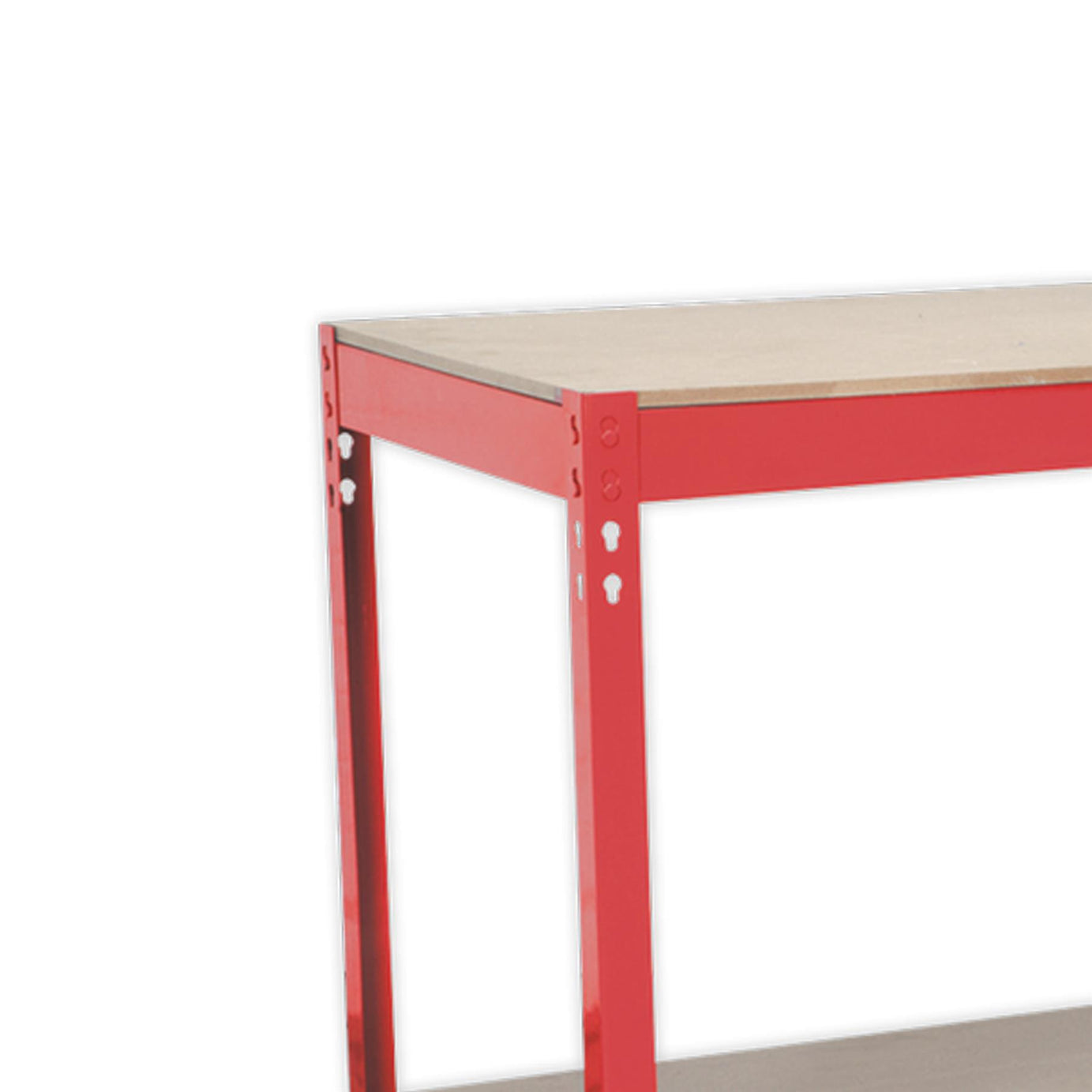 Sealey Workbench 1.53m Steel Wooden Top Fully Painted Steel Frame