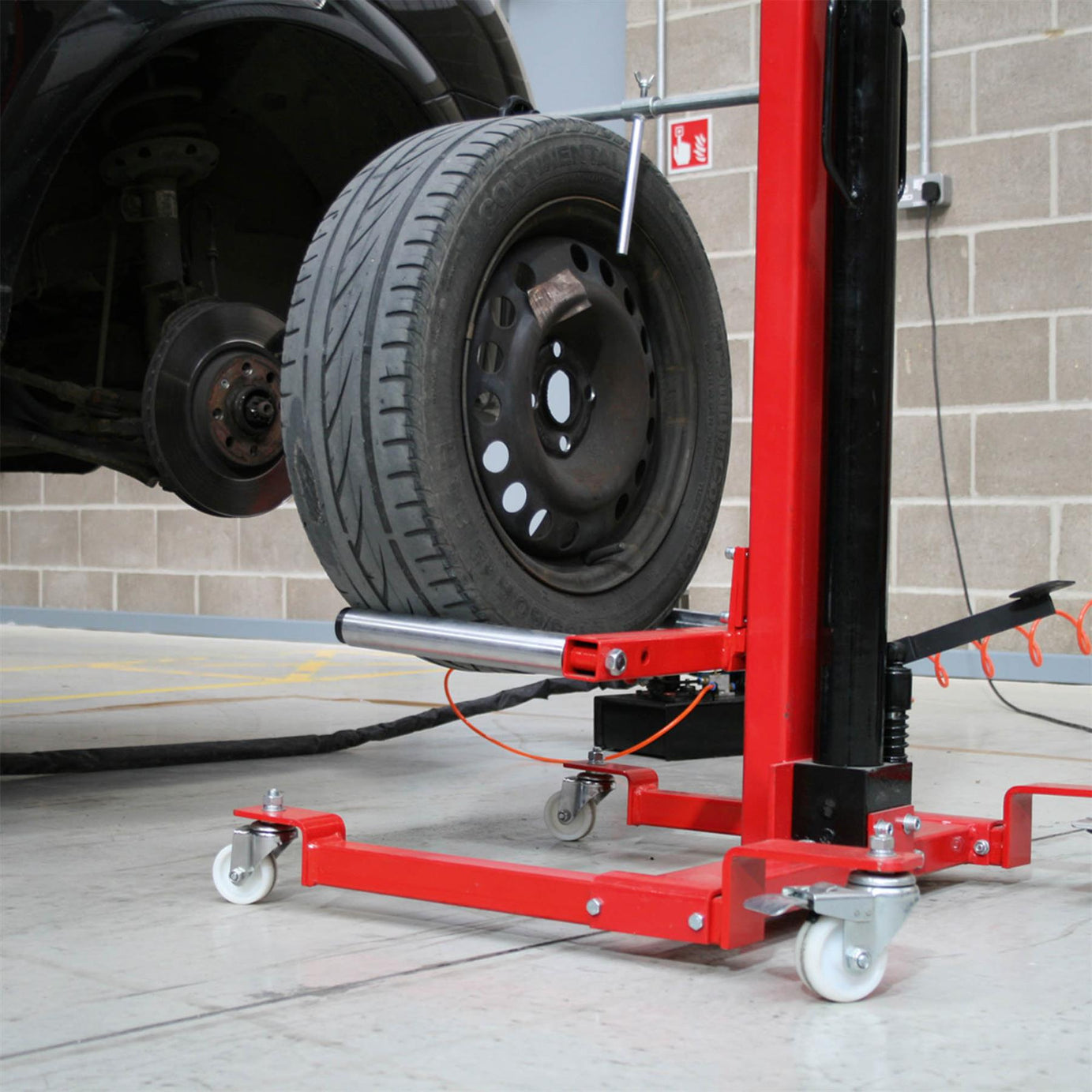 Sealey Wheel Removal/Lifter Trolley 80kg Quick Lift