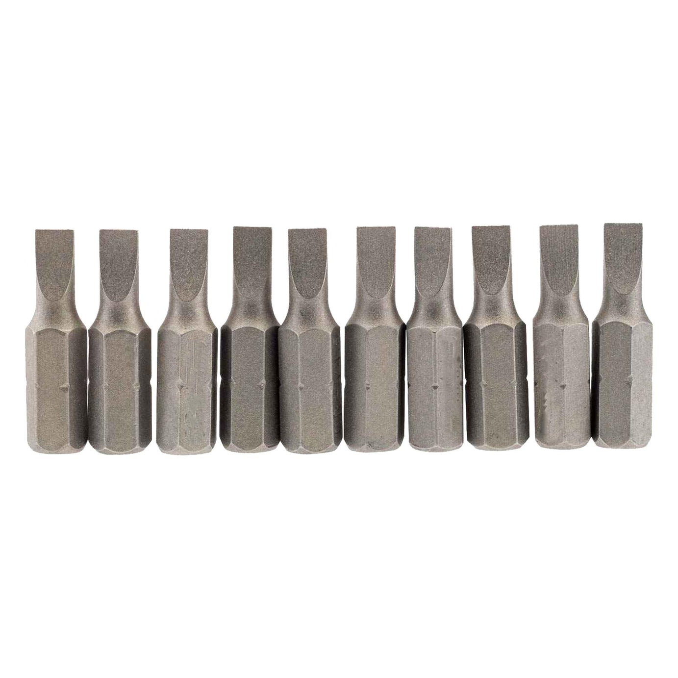 Slotted Screwdriver Bits 6mm CRV Chrome Vanadium Steel 1/4" Hex Drive 10Pcs