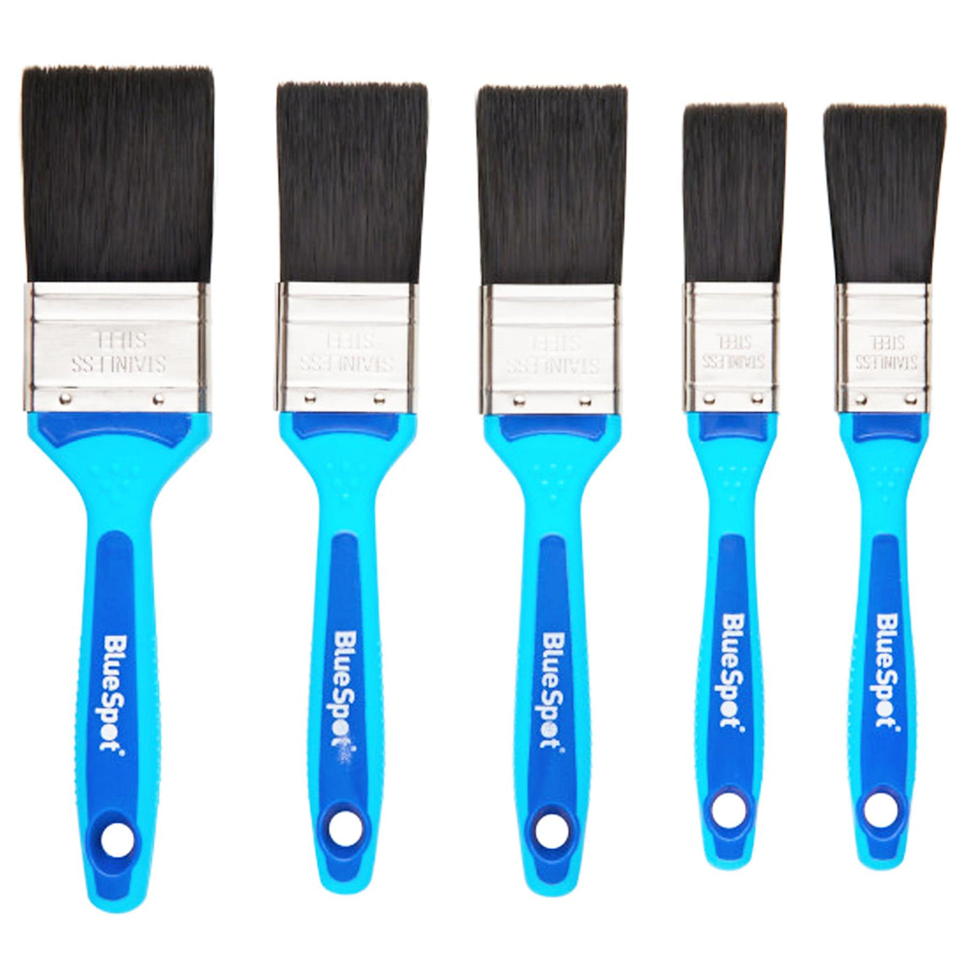 BlueSpot 5 PCE Synthetic Paint Brush Set With Soft Grip Handle