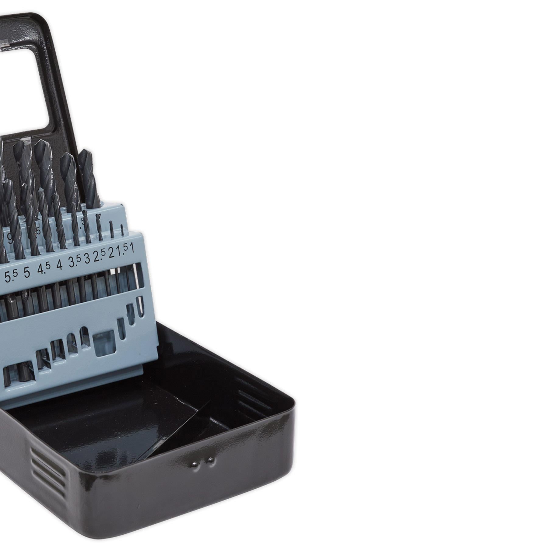 Sealey HSS Roll Forged Drill Bit Set 19pc 1-10mm