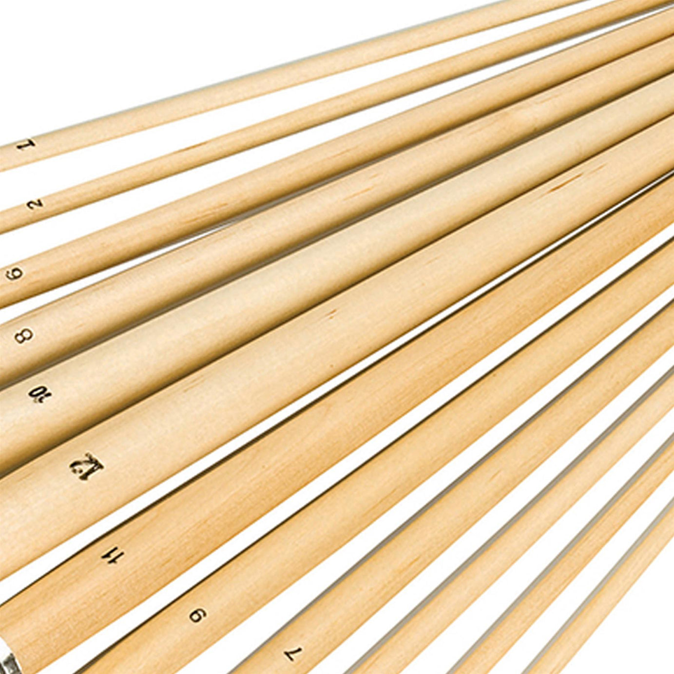 12Pce Artists Paint Brush Set - Round Tips Sizes From 1mm - 12mm For Finishing