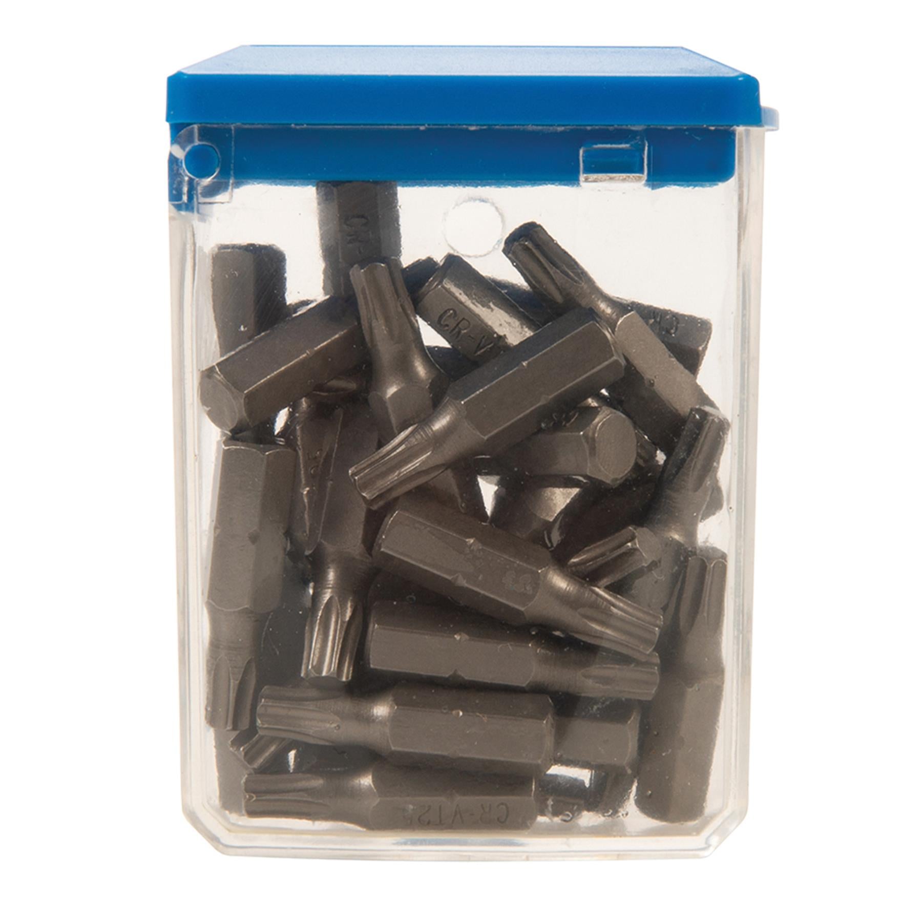 30 Pack Cr-V 6150 Steel Screwdriver Bits 25mm T25