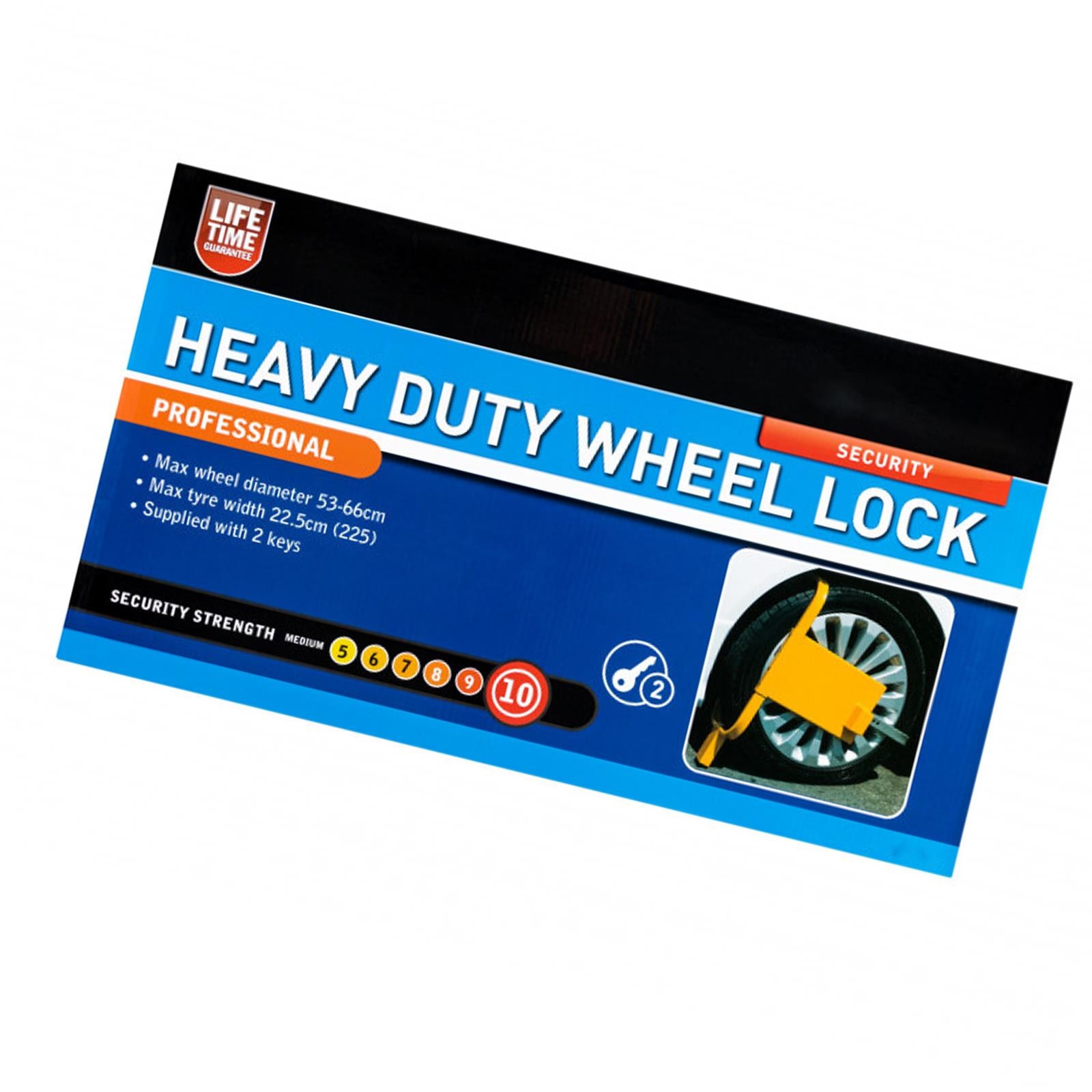 Heavy Duty Wheel Lock Security Clamp Car Van Caravan Motorhome BlueSpot 2 Keys