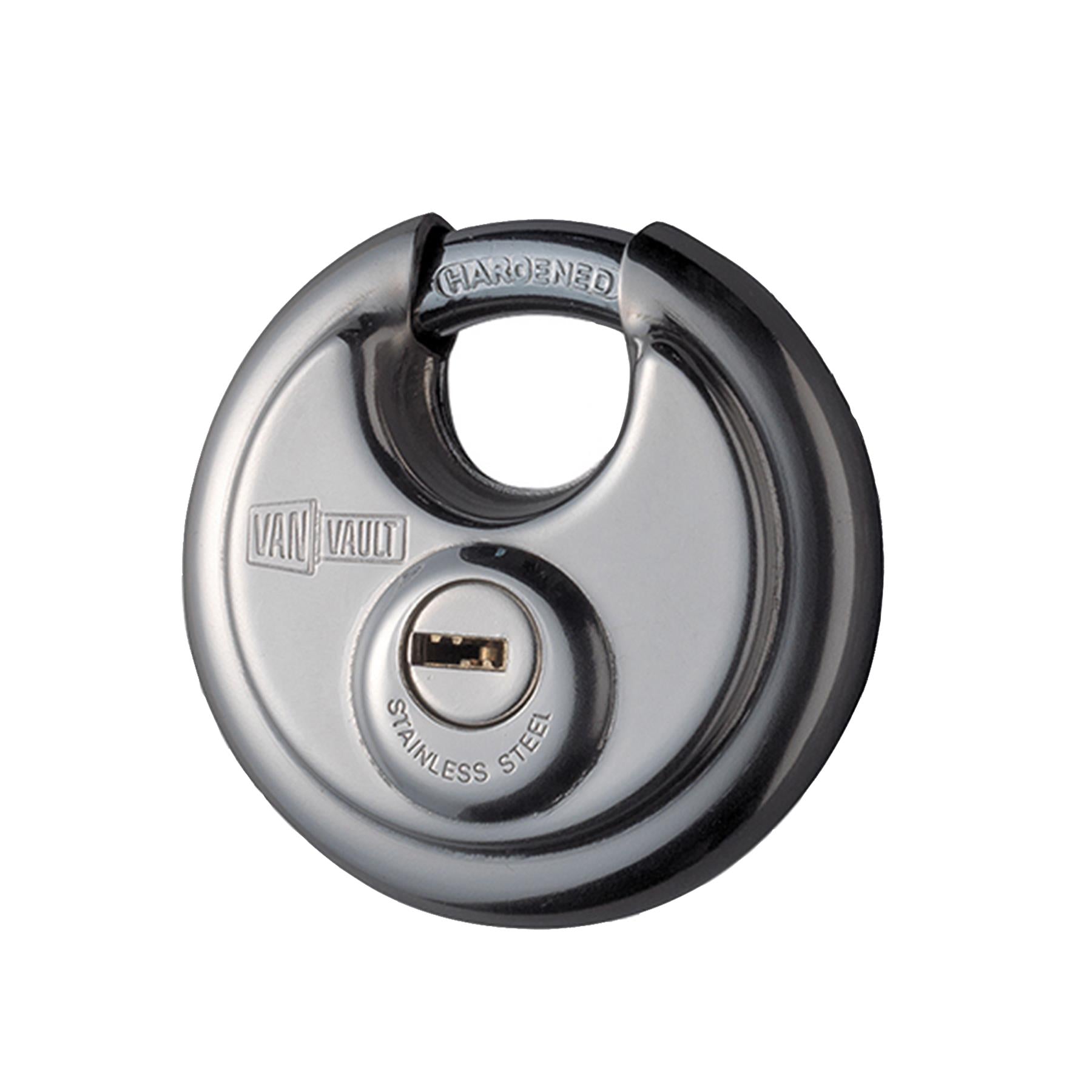 Van Vault Stainless Steel Disc Padlock Twin Pack 70mm