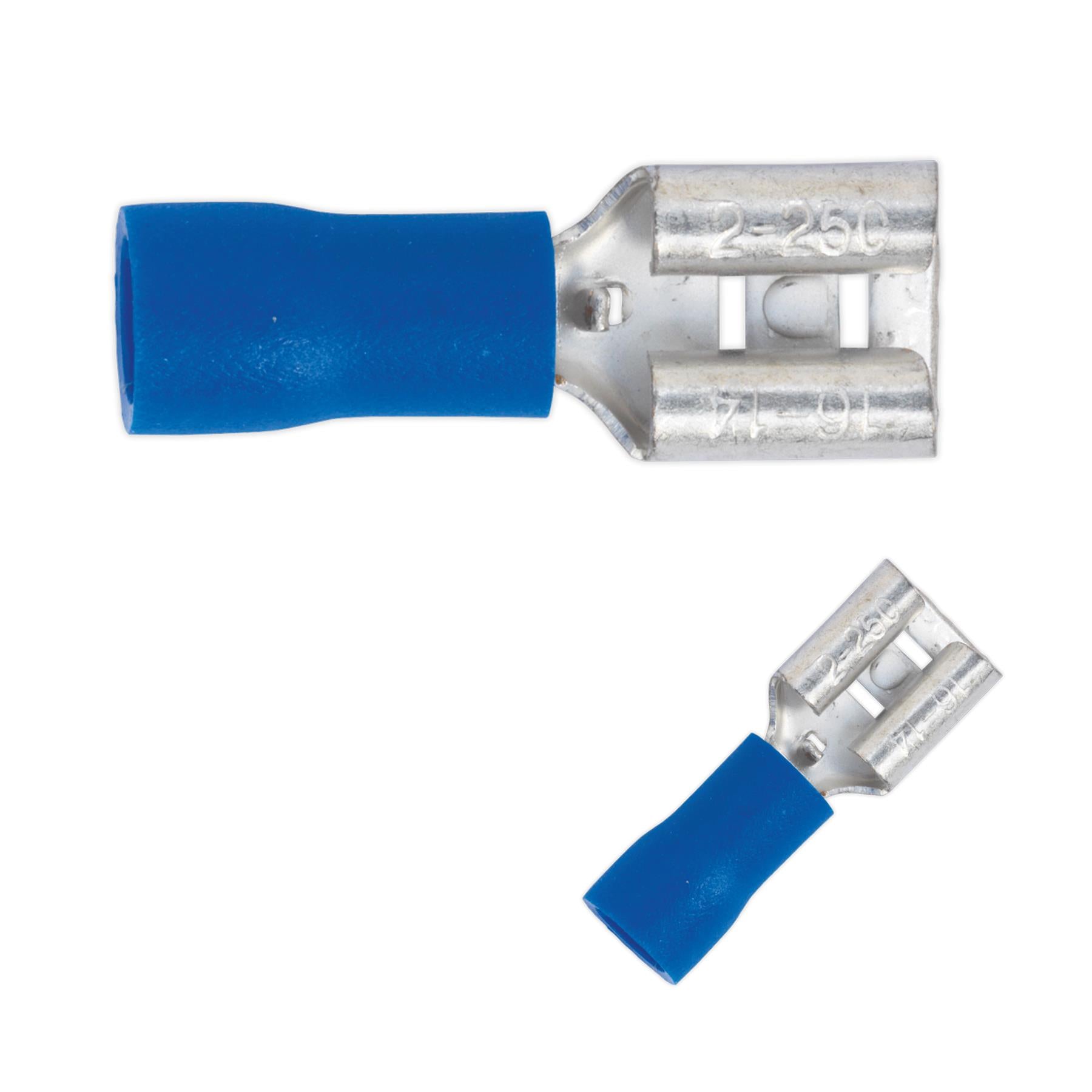 Sealey Push-On Terminal 6.3mm Female Blue Pack of 100