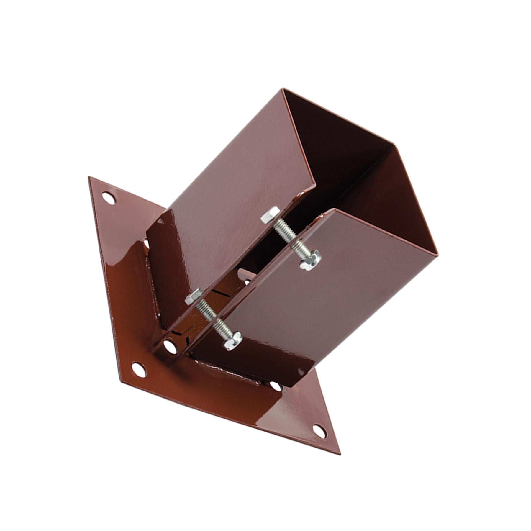 Fence Post Support Bolt Down 4" 100mm Garden Holder Like Metpost Bolt Grip Brown[Pack Of 8,DP02983]