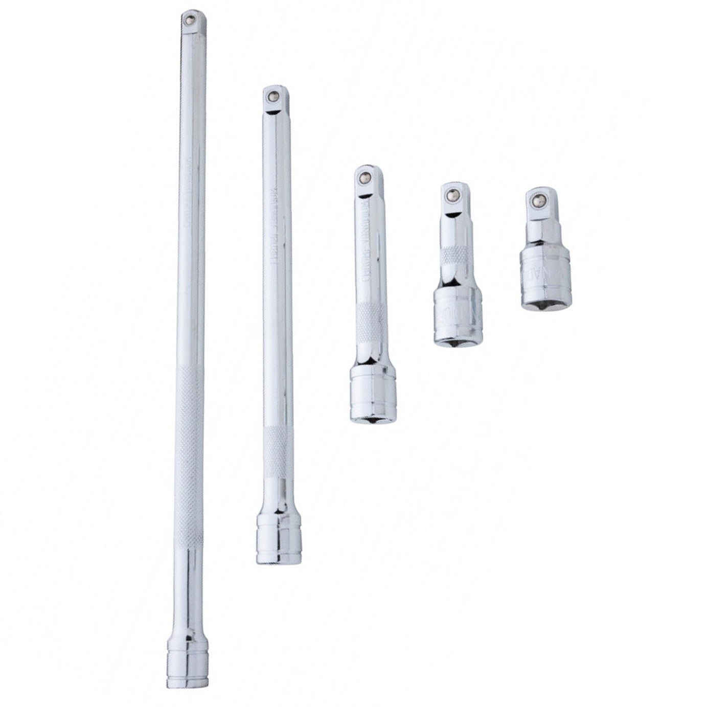 BlueSpot 5pc 1/2" Drive Socket Extension Bar Set 50 75 125 250 & 375mm Long