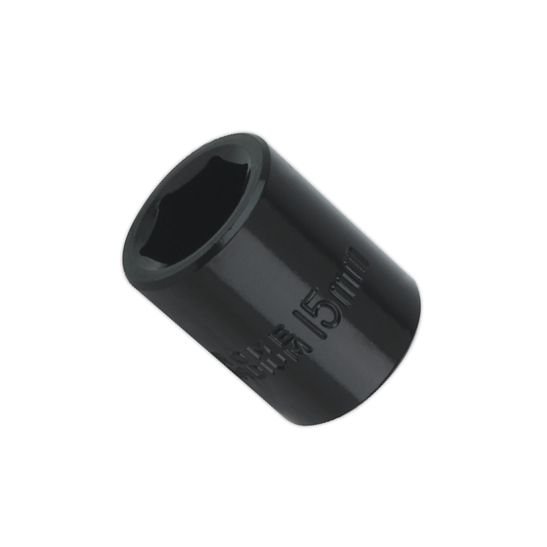 Sealey Impact Socket 15mm 3/8"Sq Drive Chrome Vanadium
