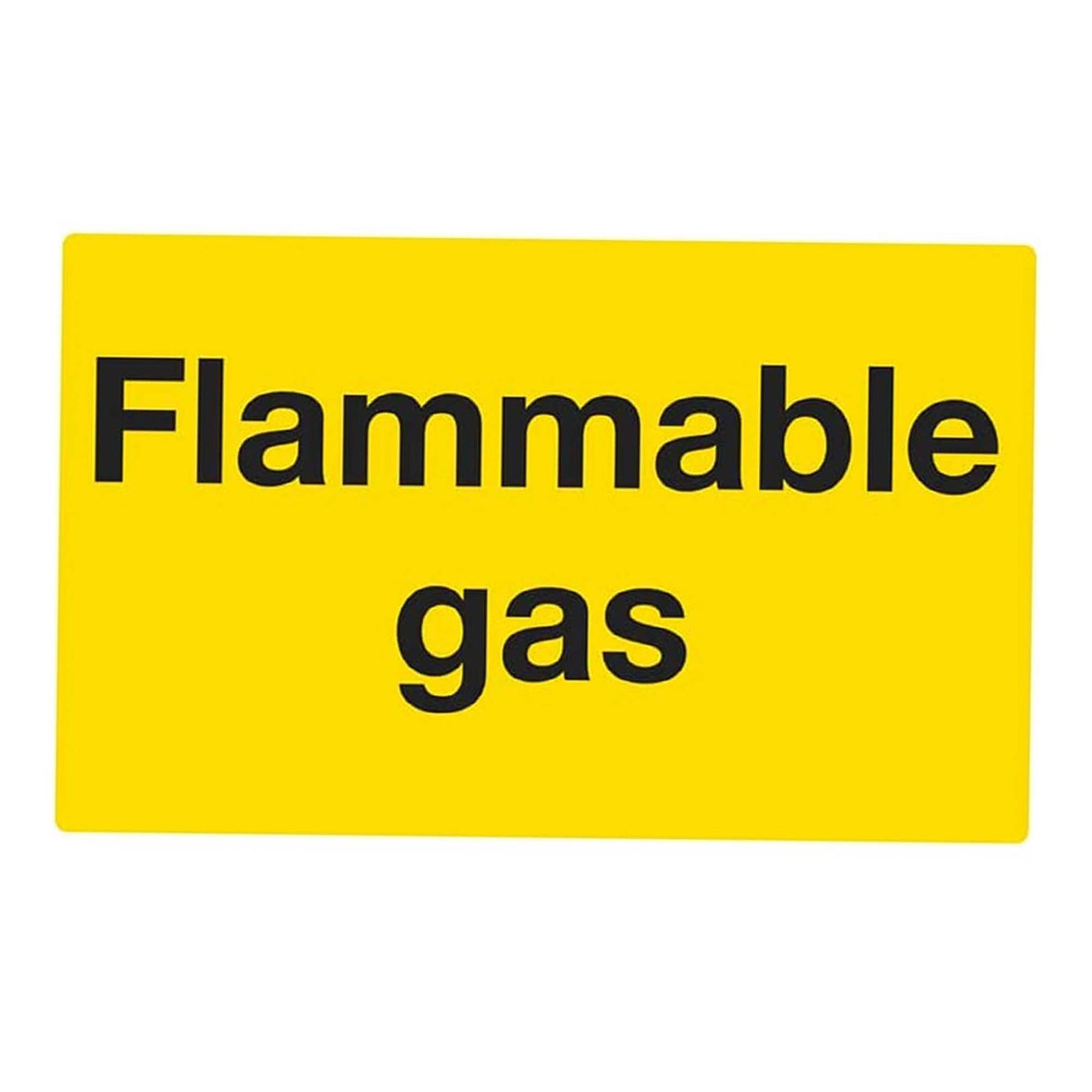 Warning Safety Sign - Flammable Gas - Self-Adhesive Vinyl