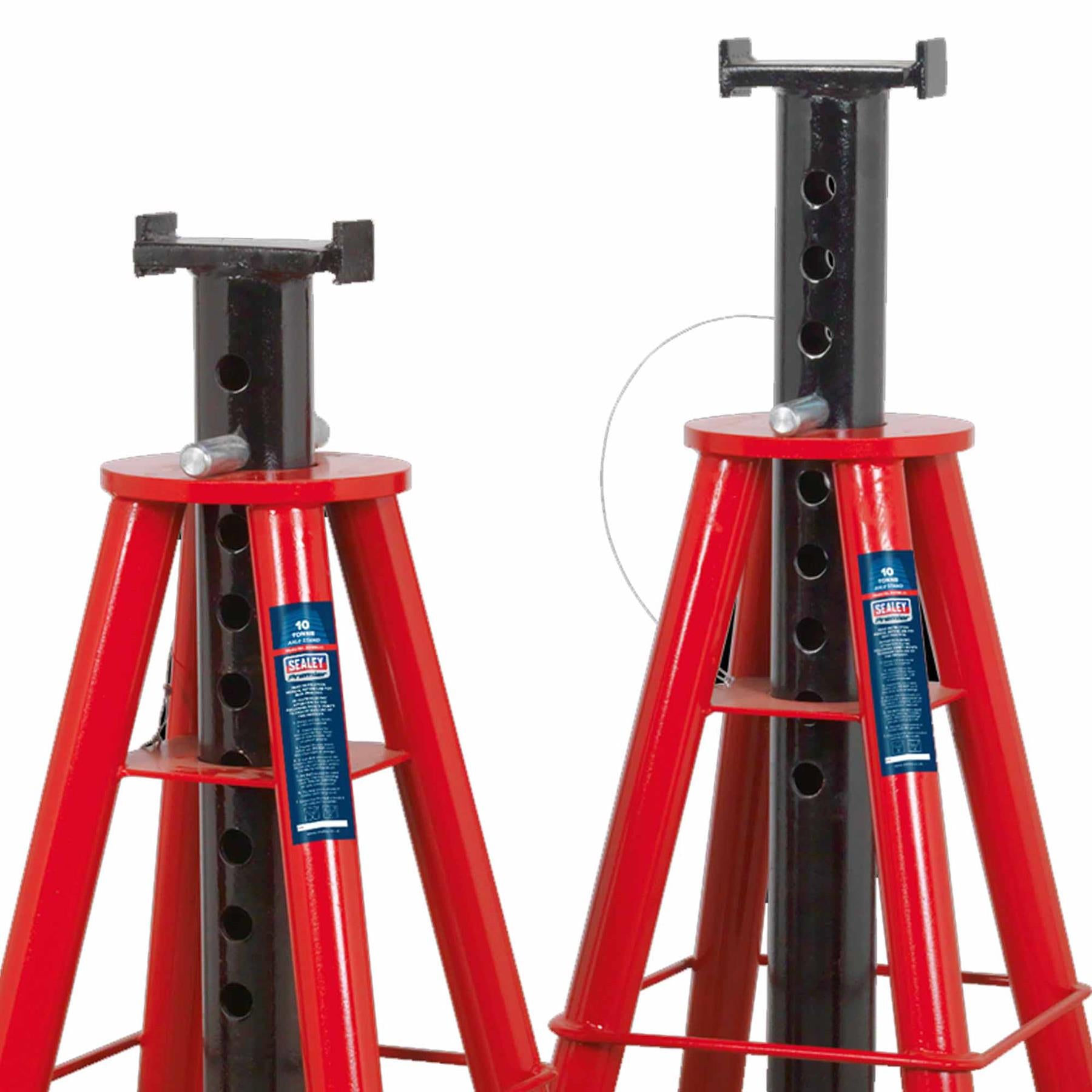 Sealey Axle Stands (Pair) 10tonne Capacity per Stand High Level