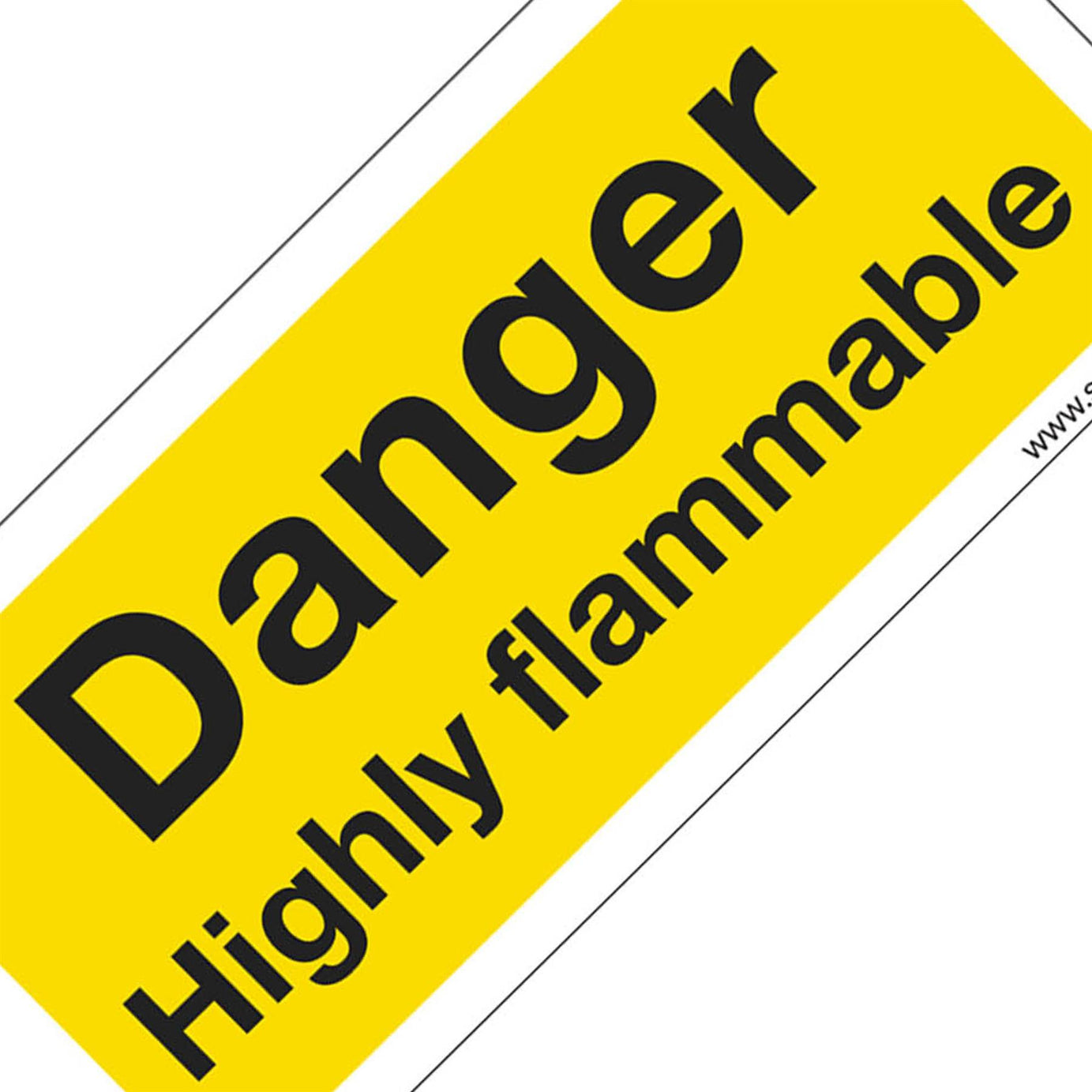 Sealey Safety Sign - Danger Highly Flam. -Self-Adhes. - Pk of 10