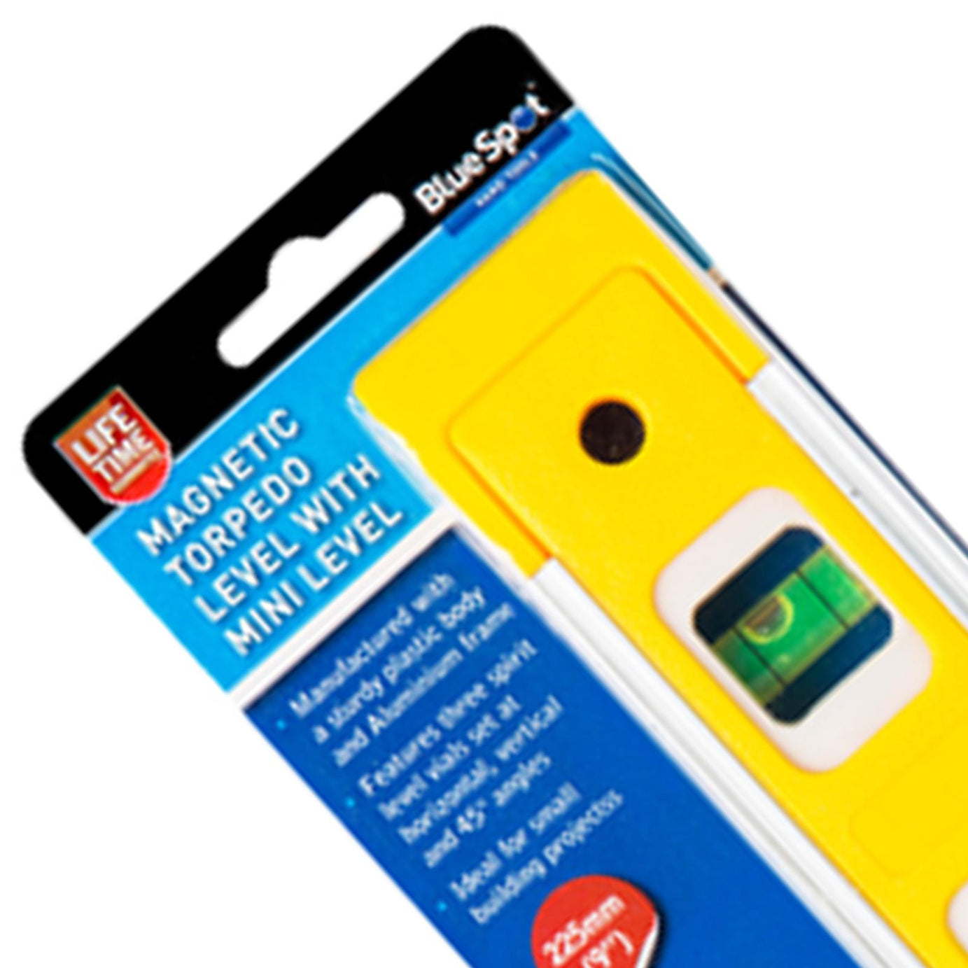 BlueSpot 225mm Magnetic Torpedo Level With Mini Level 3 Spirit Level