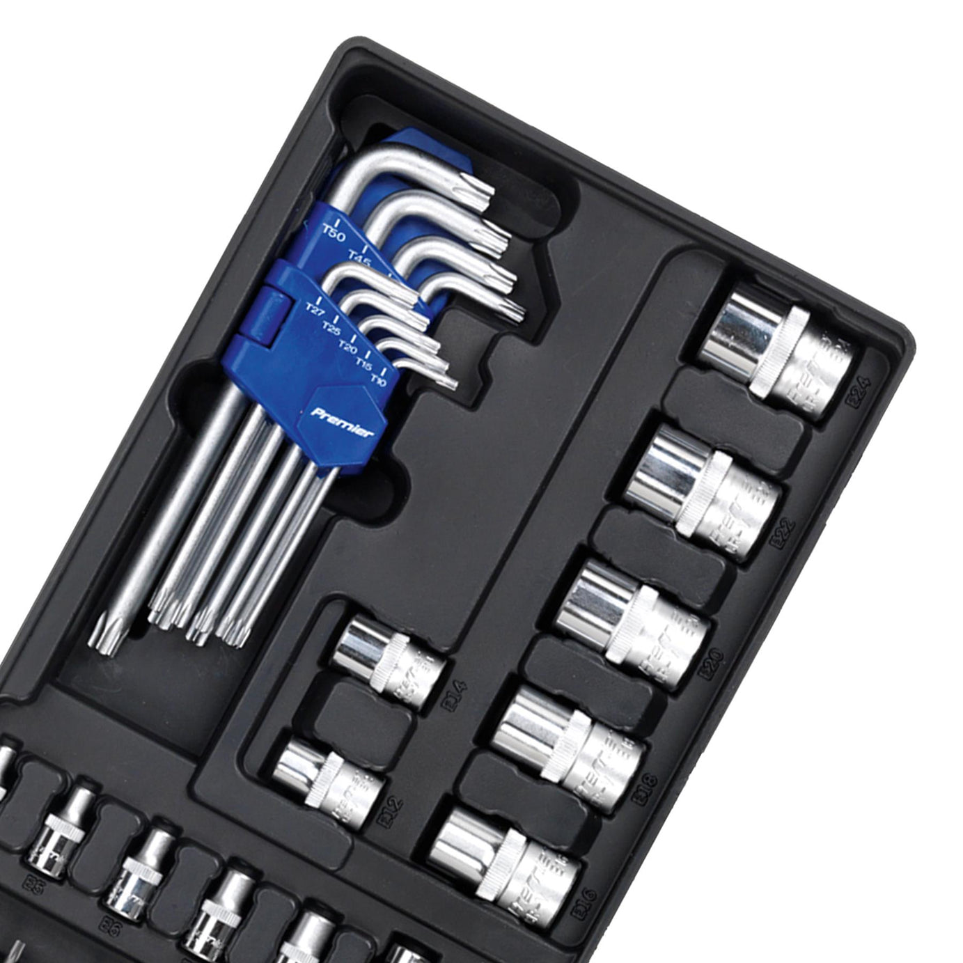 Sealey Tool Tray with TRX-Star* Key, Socket Bit & Socket Set 35pc