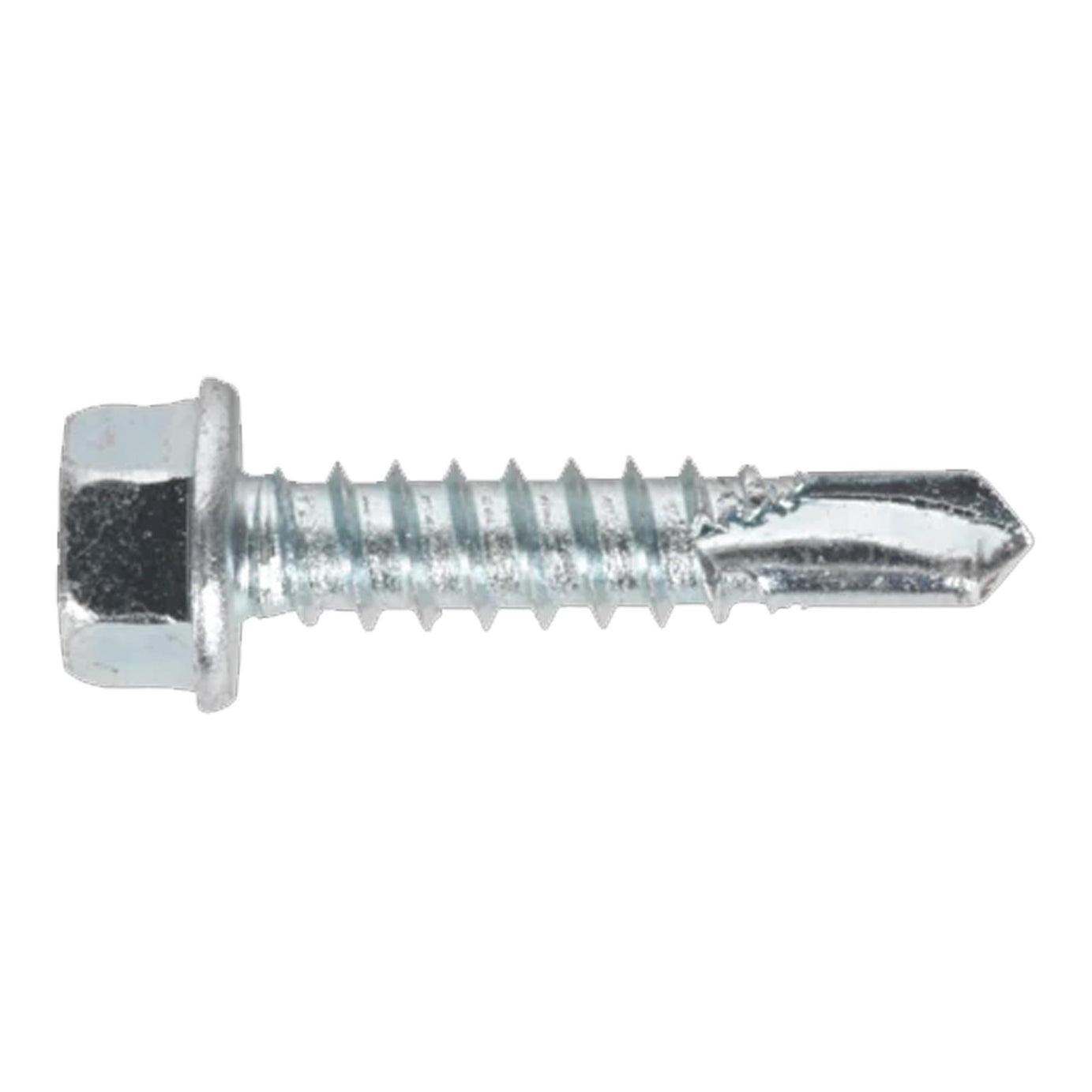 Sealey Self Drilling Screw 5.5 x 25mm Hex Head Zinc Pack of 100