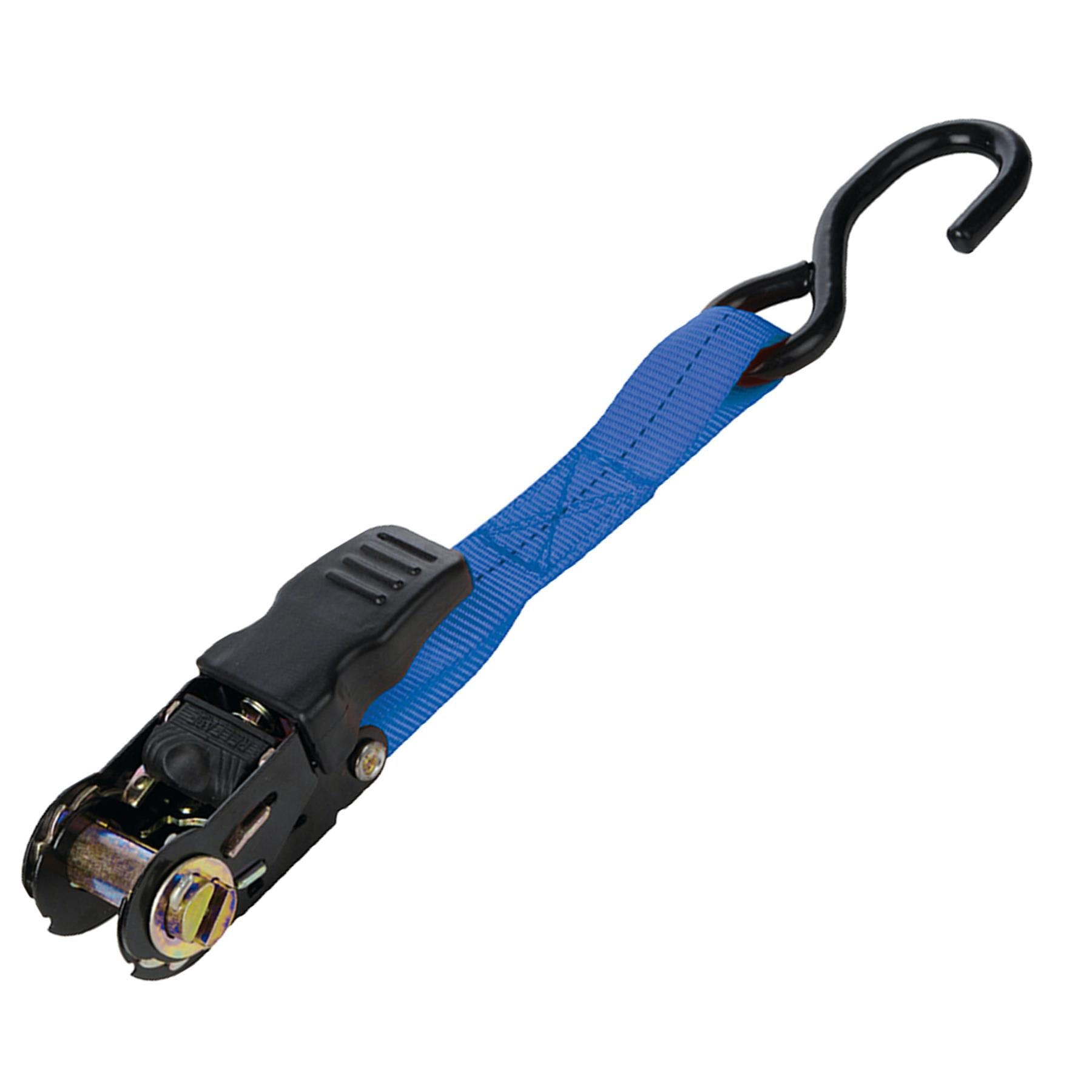 Rubber-Handled Ratchet Tie Down Strap S-Hook 4.5M X 25mm - Rated 250Kg