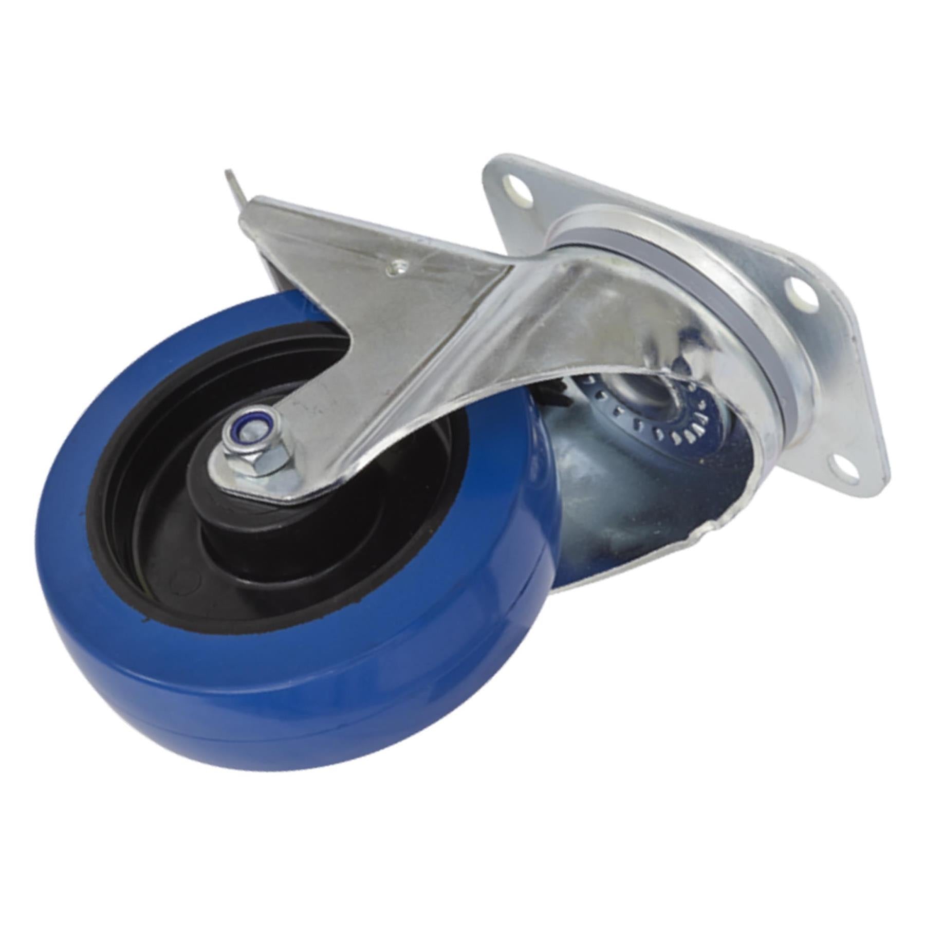 Sealey Castor Wheel Swivel Plate with Total Lock 160mm