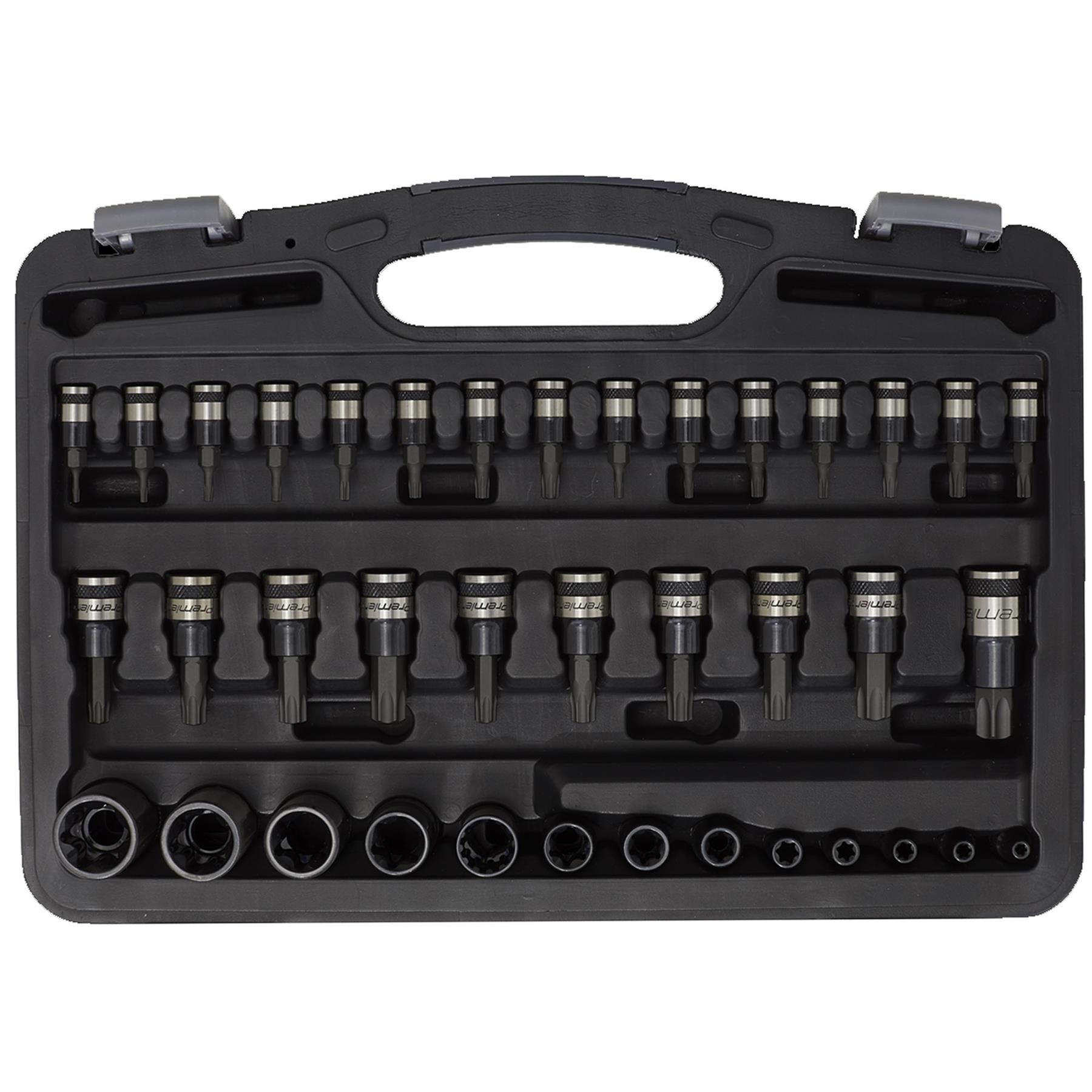 Sealey TRX-Star* & Security Socket Bit Set 38pc 1/4",3/8"&1/2"Sq Dr