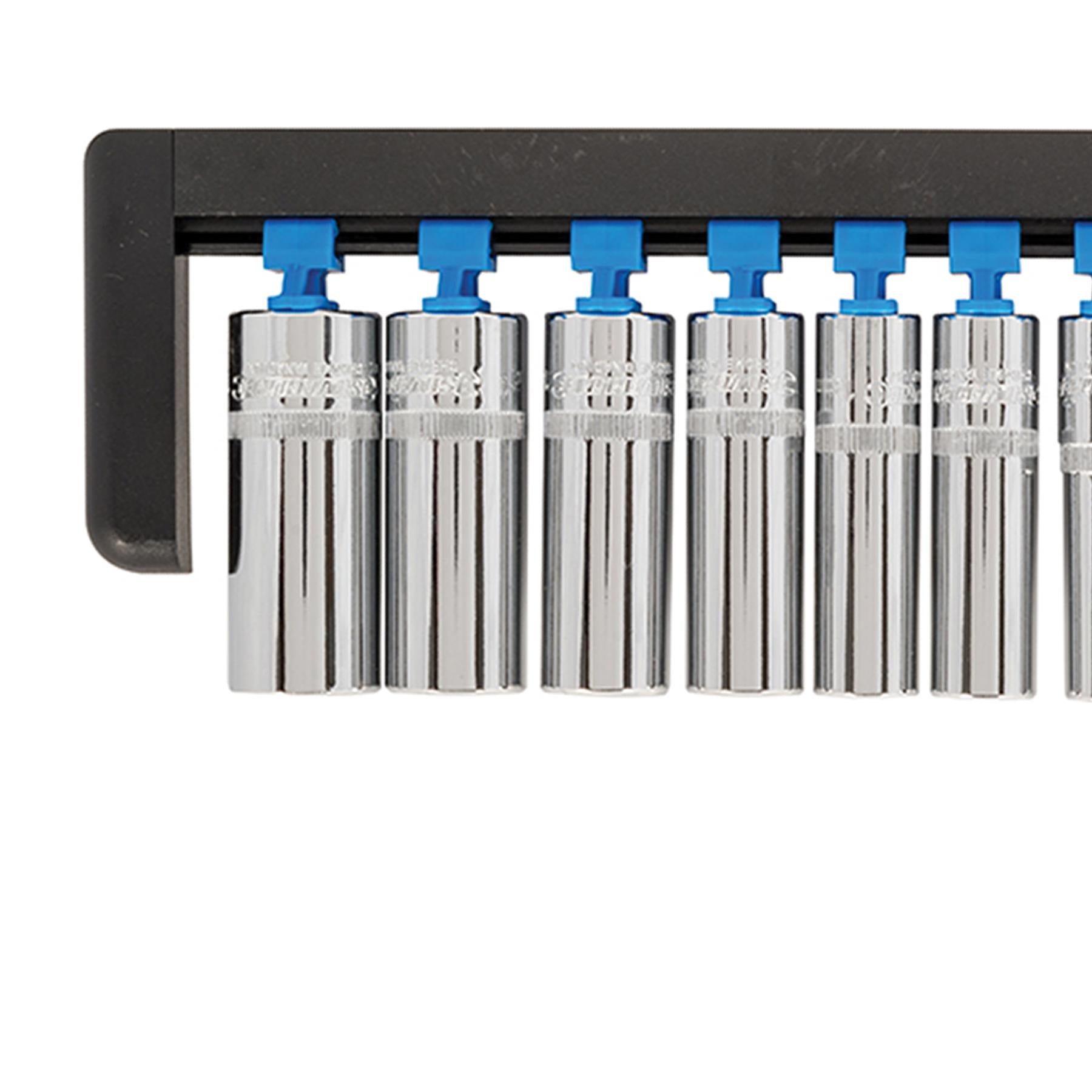 Professional 9 Pce Socket Set 3/8" Drive Deep Metric 8mm - 19mm Mechanics Garage