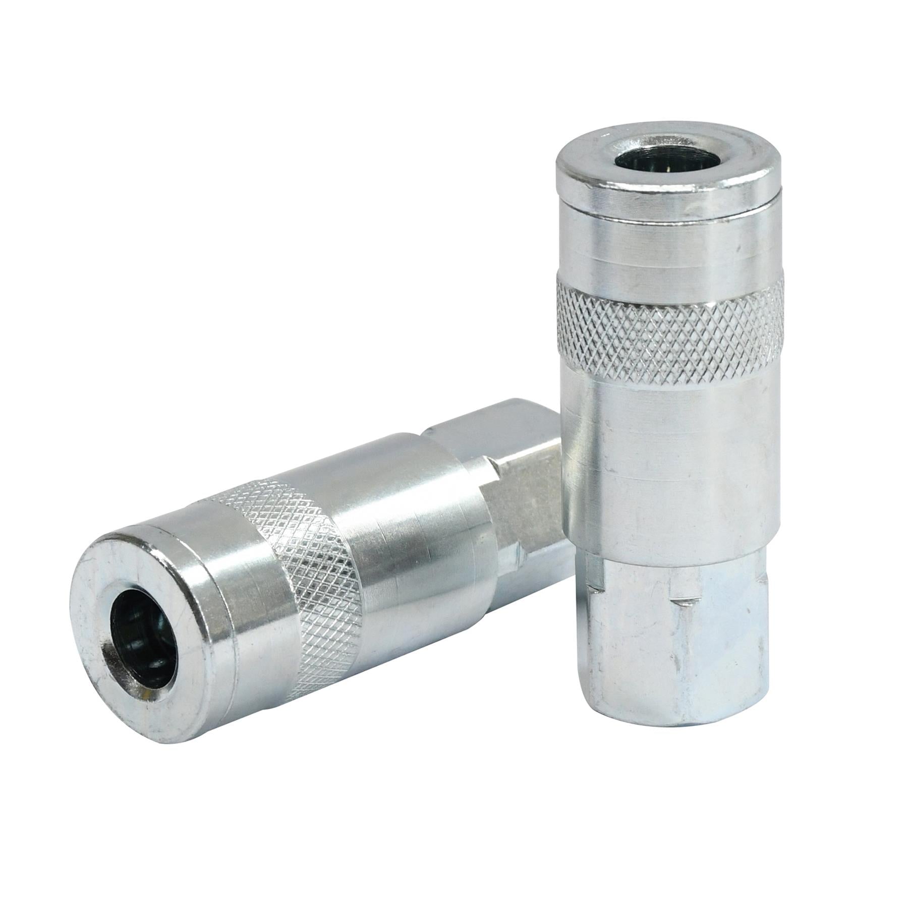 Vertex Air Line Fitting Quick Release Compressor Air Hose 1/4" Female Thread 2PC