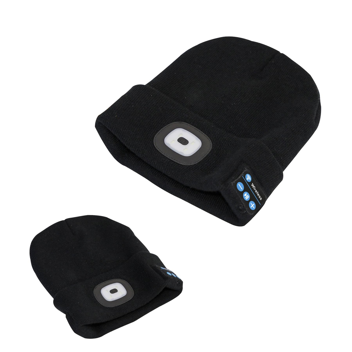 Sealey Beanie Hat 4 SMD LED USB R/Charge with Wireless Headphones