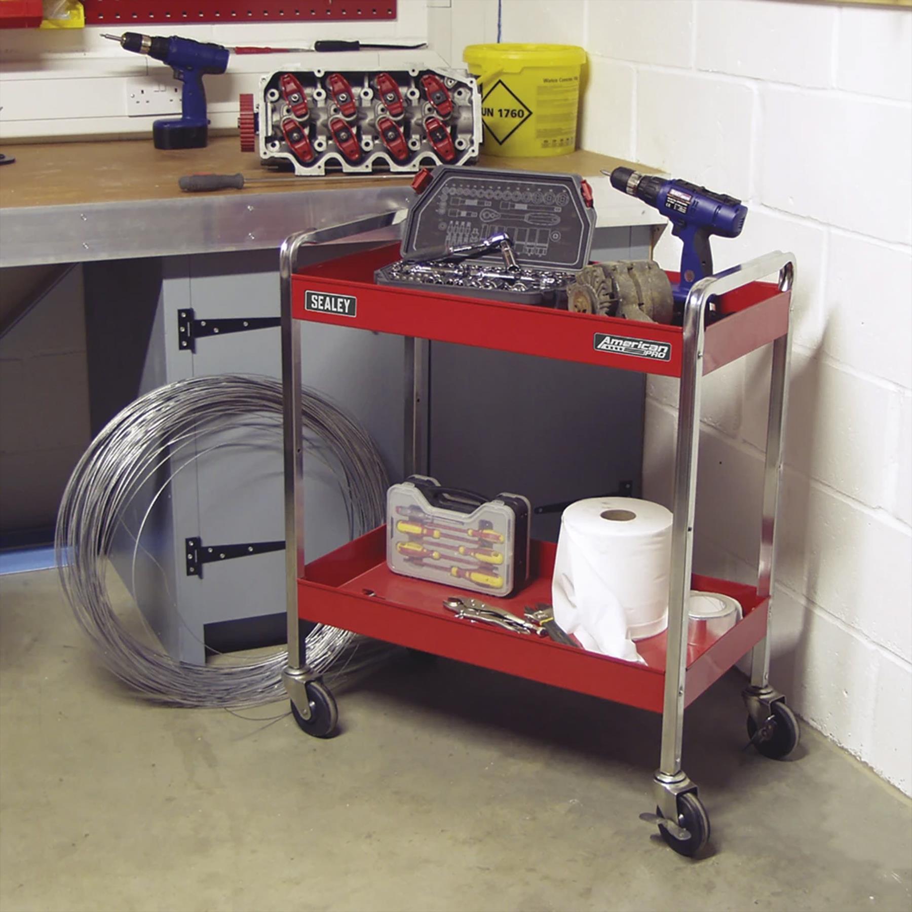 Sealey CX102 Trolley 2 Level Heavy-Duty Workshop / Garage