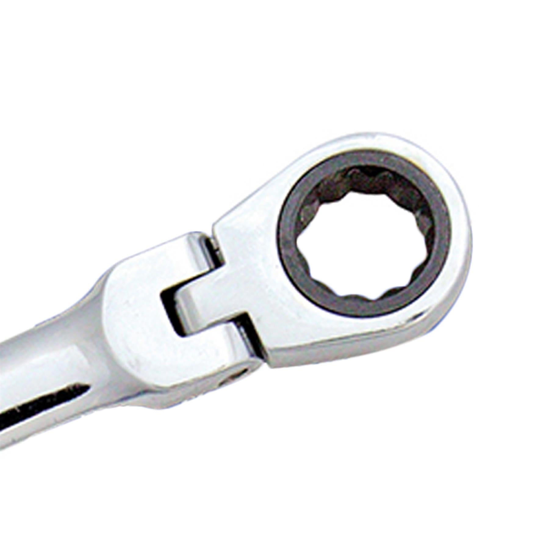 6Pce Flexible Head Ratchet Spanner Set - 8mm - 17mm Polished 40Cr Alloy Steel