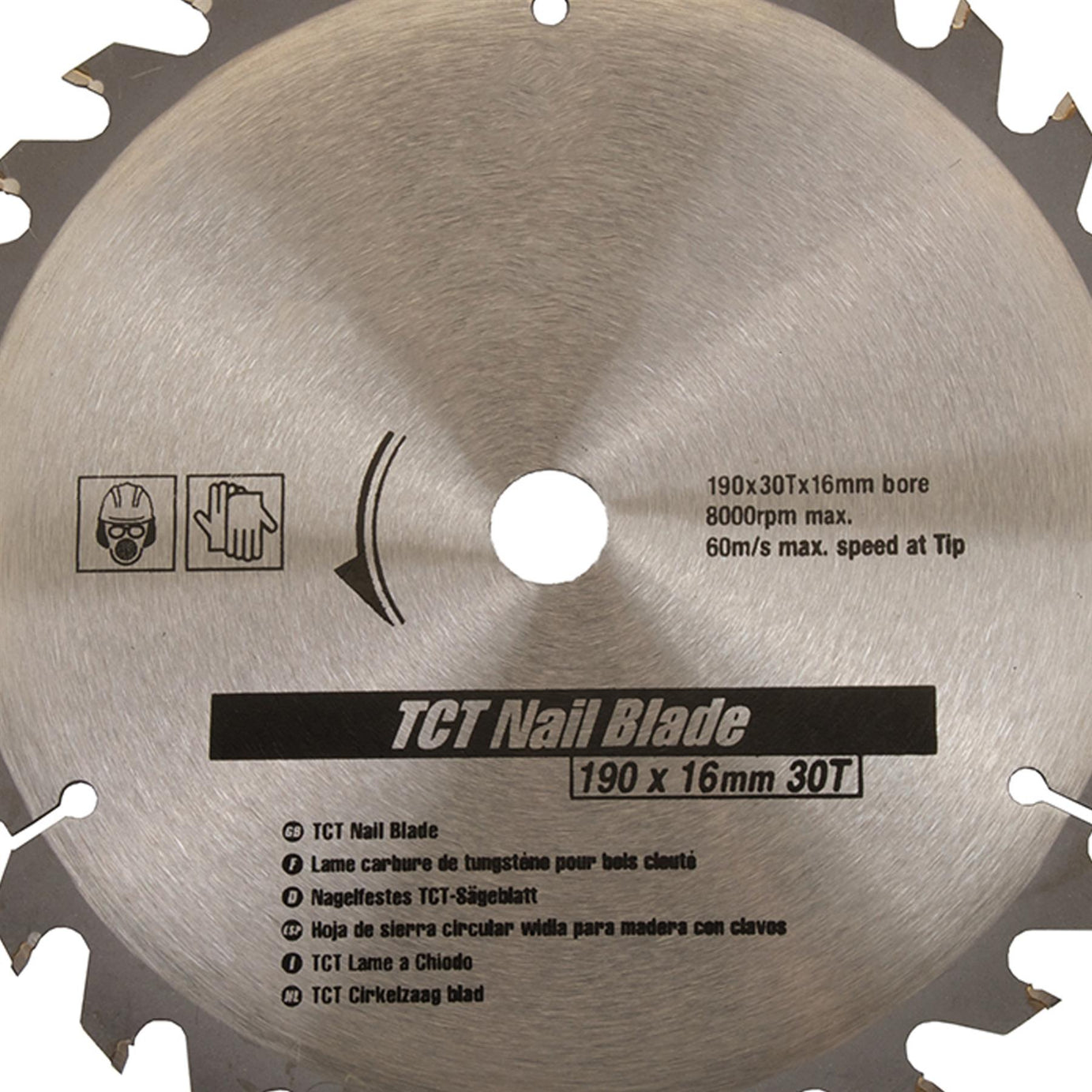 TCT Nail Blade 30T Circular Saw Blade 190mm X 16 Wood Mdf Hardwood Quality